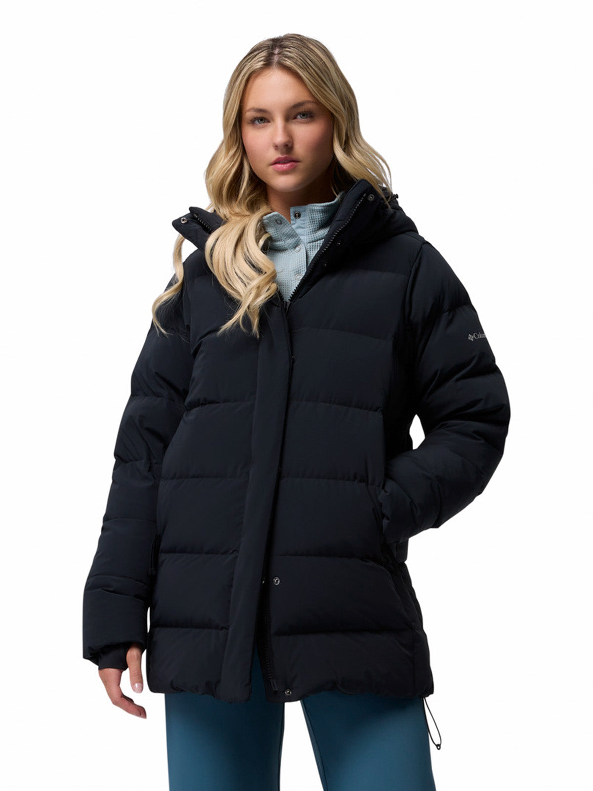 Parka Mujer Amaze Puff Mid Hood Negro Columbia