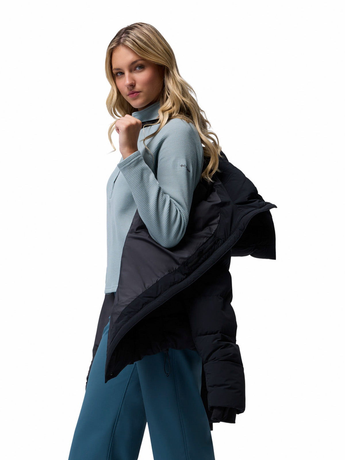 Parka Mujer Amaze Puff Mid Hood Negro Columbia