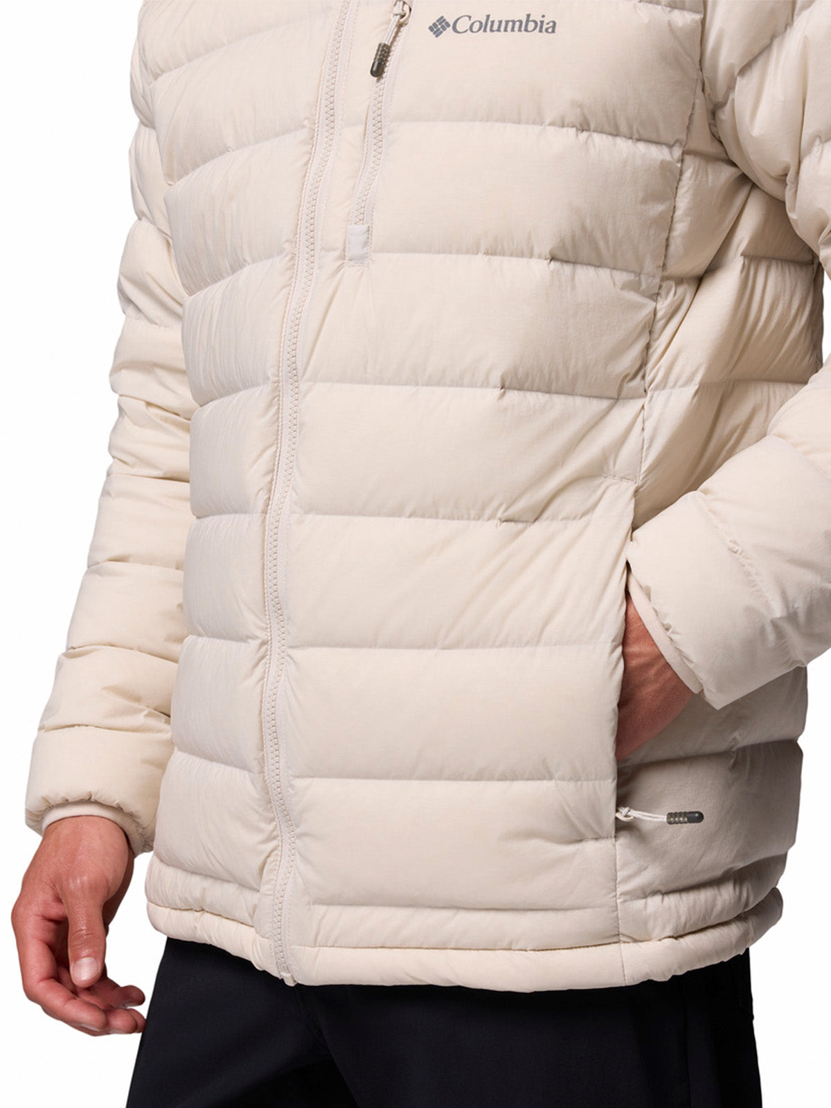 Parka Hombre Drift Peak Stretch Down Hooded Gris Columbia