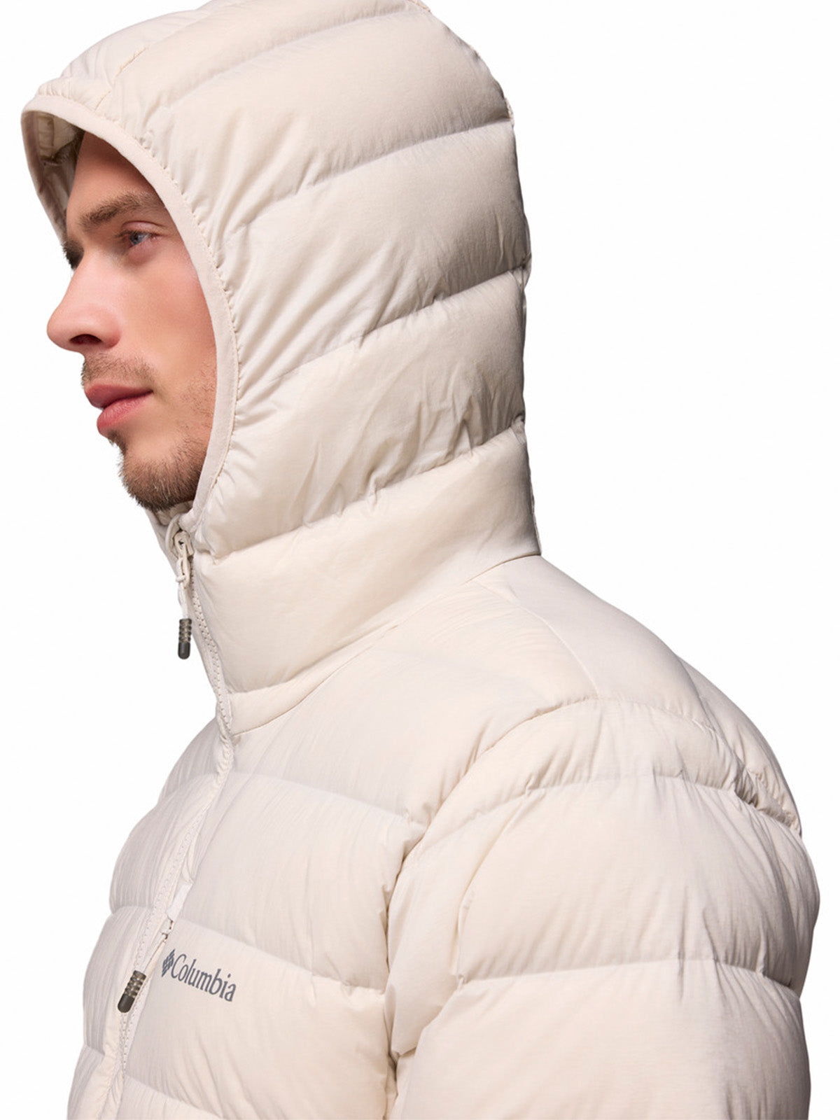 Parka Hombre Drift Peak Stretch Down Hooded Gris Columbia