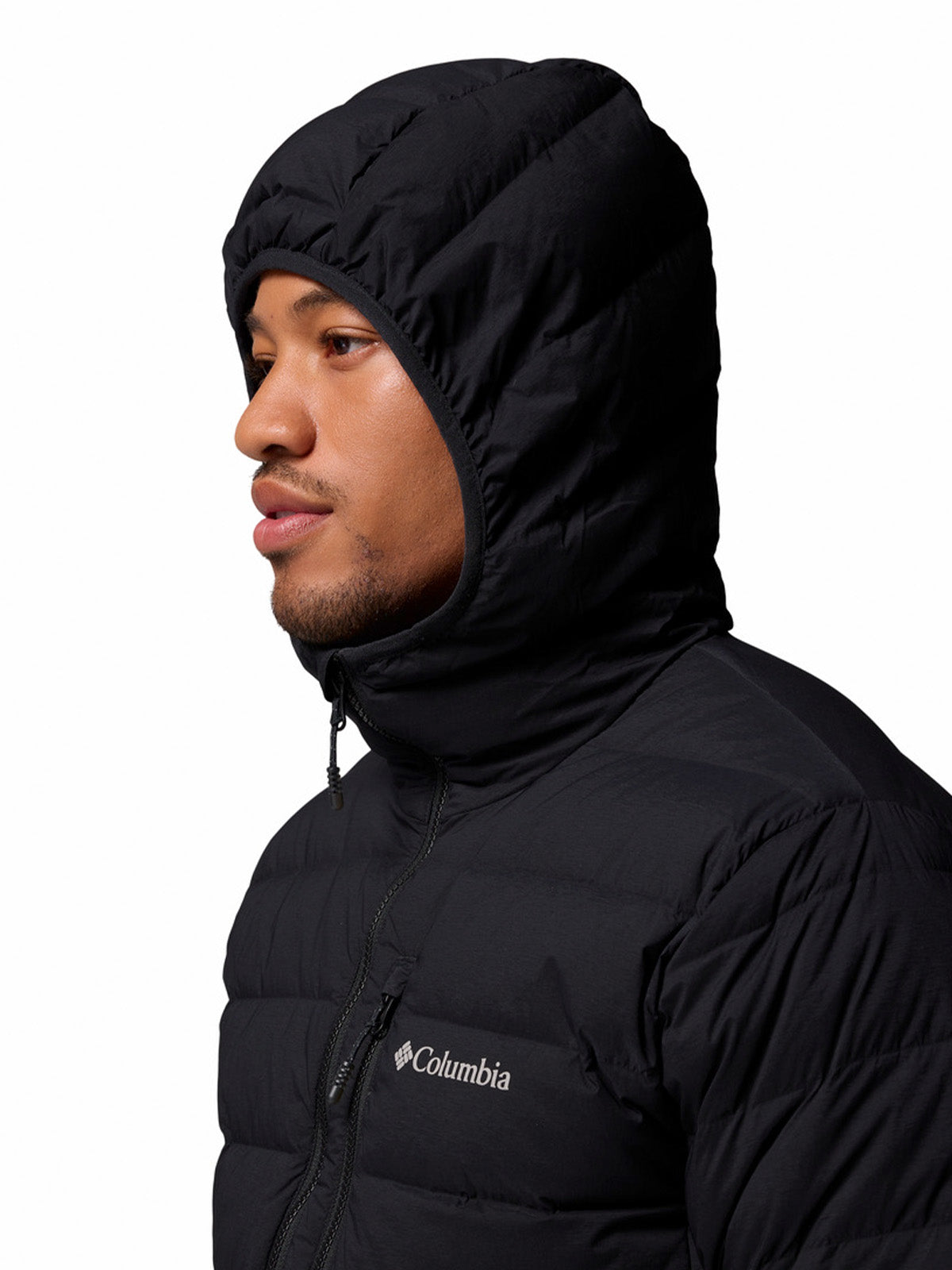 Parka Hombre Drift Peak Stretch Down Hooded Negro Columbia