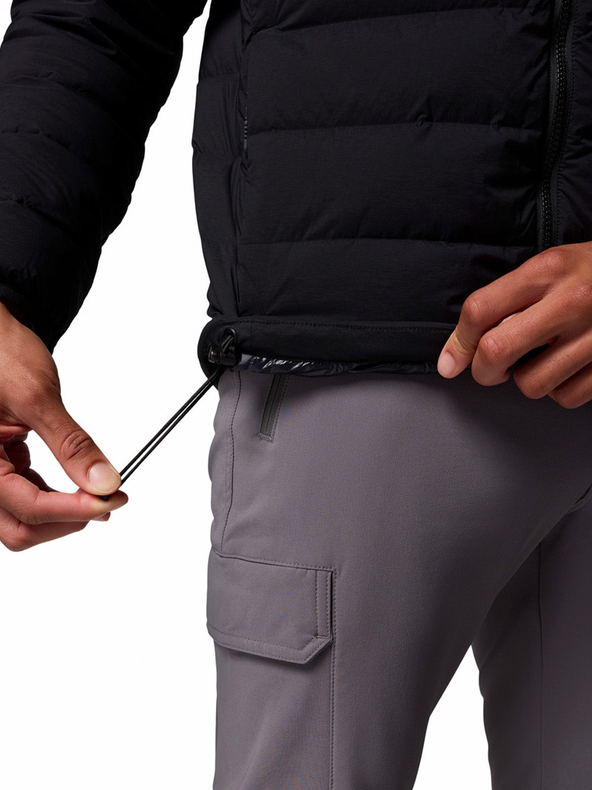 Parka Hombre Drift Peak Stretch Down Hooded Negro Columbia