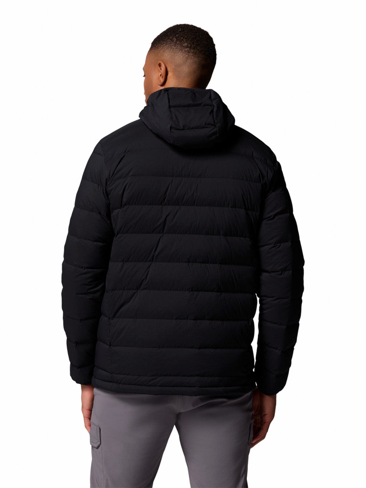 Parka Hombre Drift Peak Stretch Down Hooded Negro Columbia