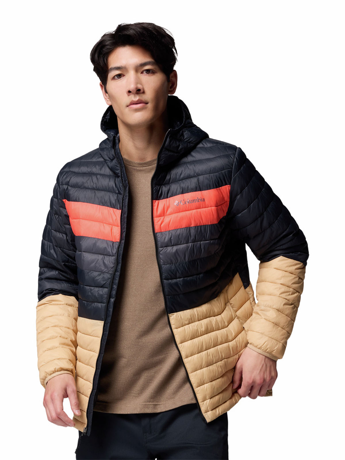 Parka Hombre Powder Pass Hooded Beige Columbia