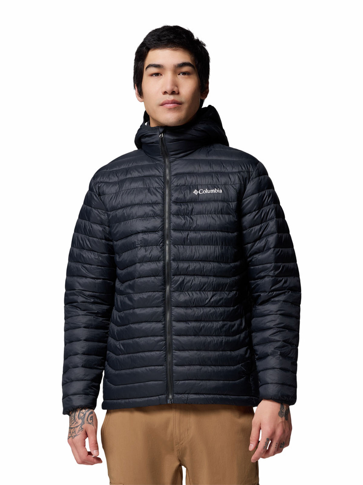 Parka Hombre Powder Pass Hooded Negro Columbia