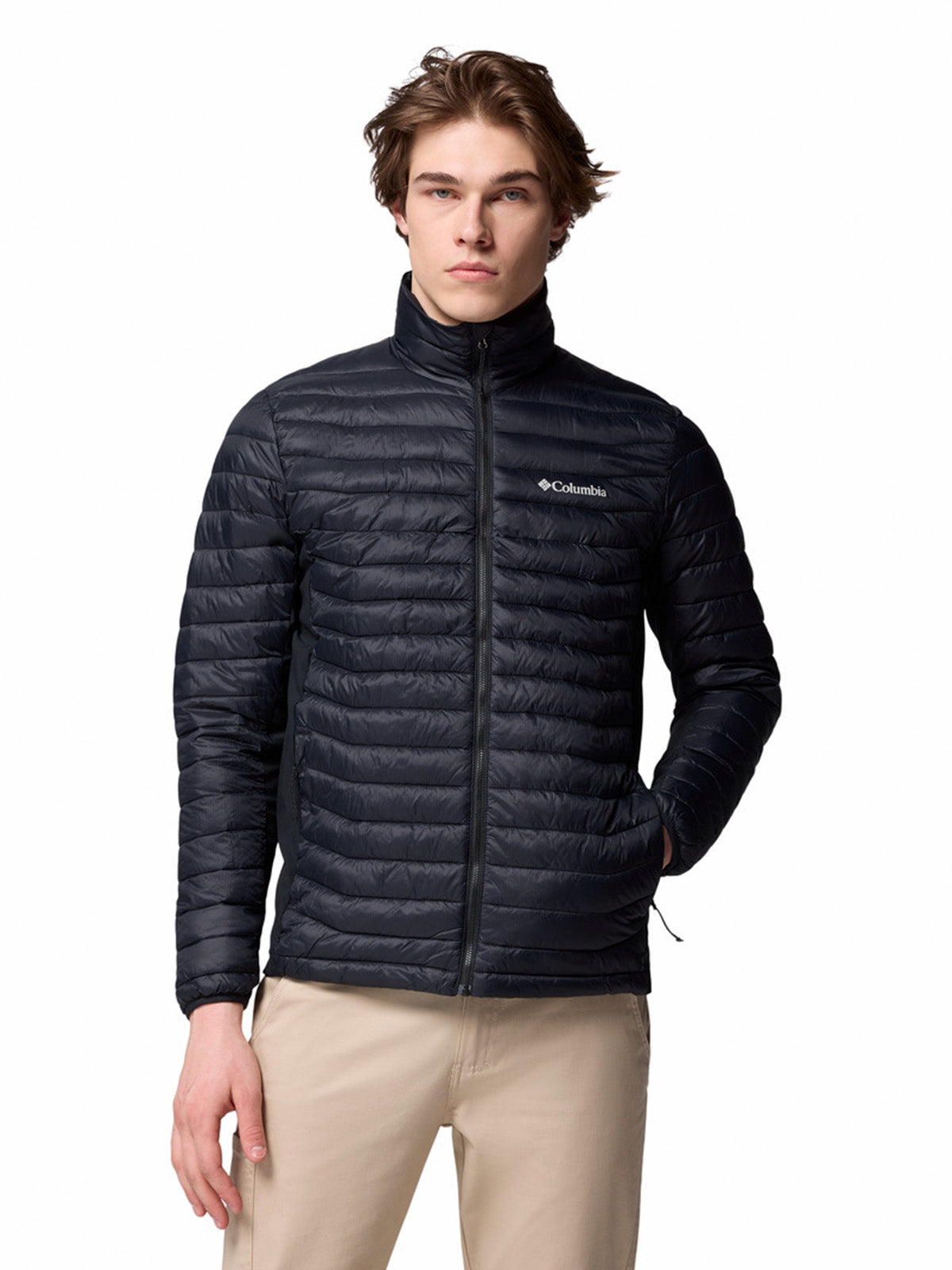 Parka Hombre Powder Pass Hybrid Negro Columbia