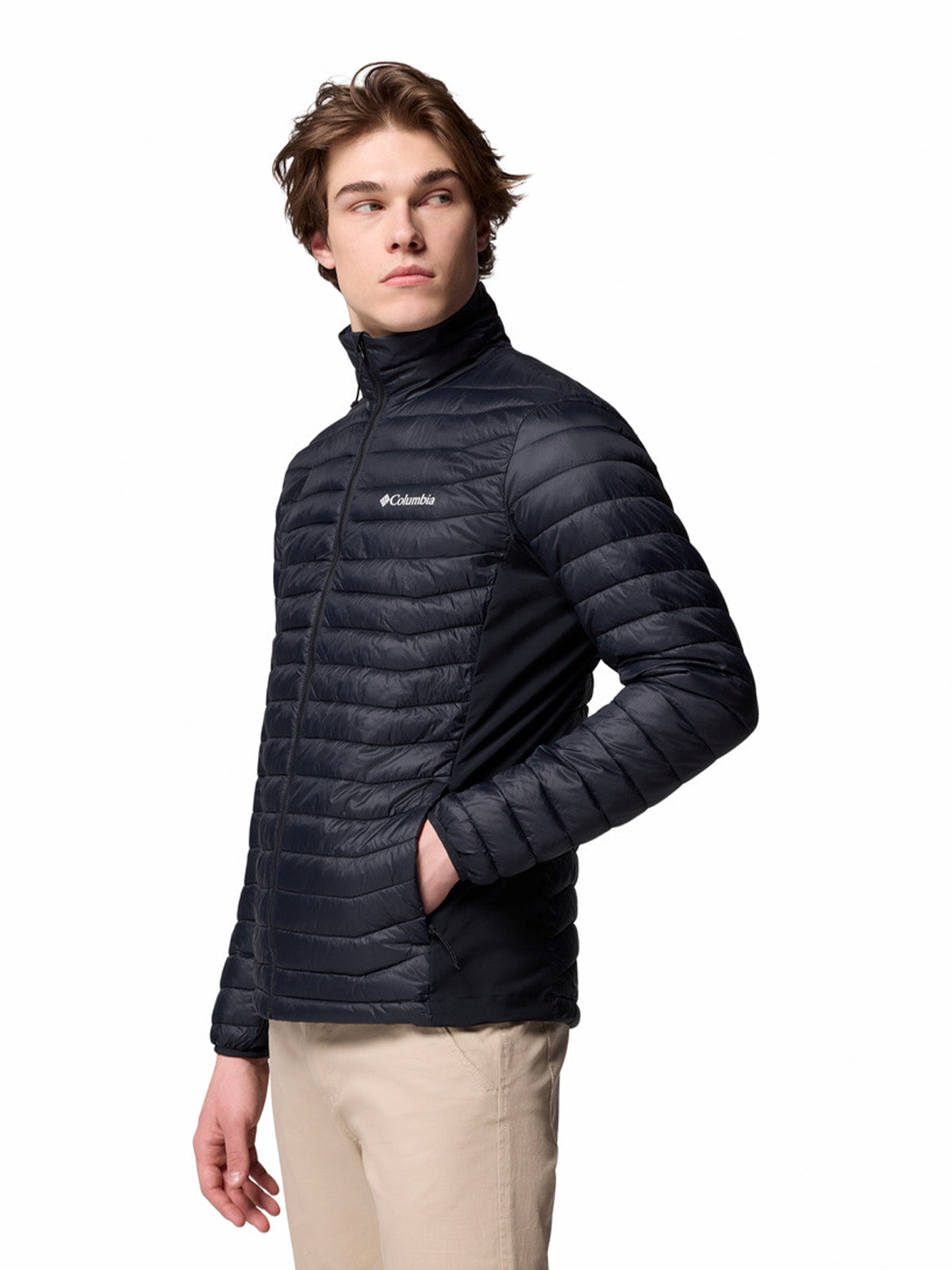 Parka Hombre Powder Pass Hybrid Negro Columbia