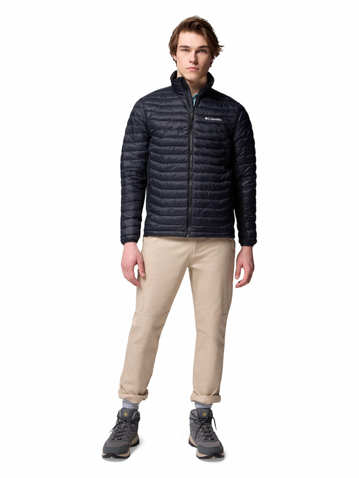 Parka Hombre Powder Pass Hybrid Negro Columbia