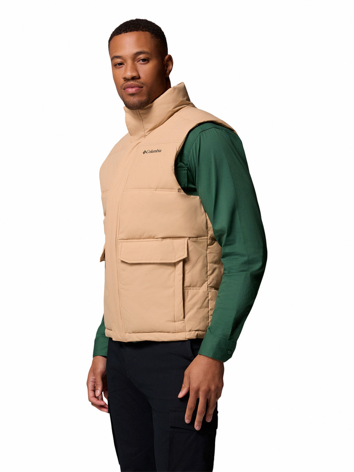 Parka Sin Mangas Hombre Landroamer Puffer Beige/Crudo Columbia