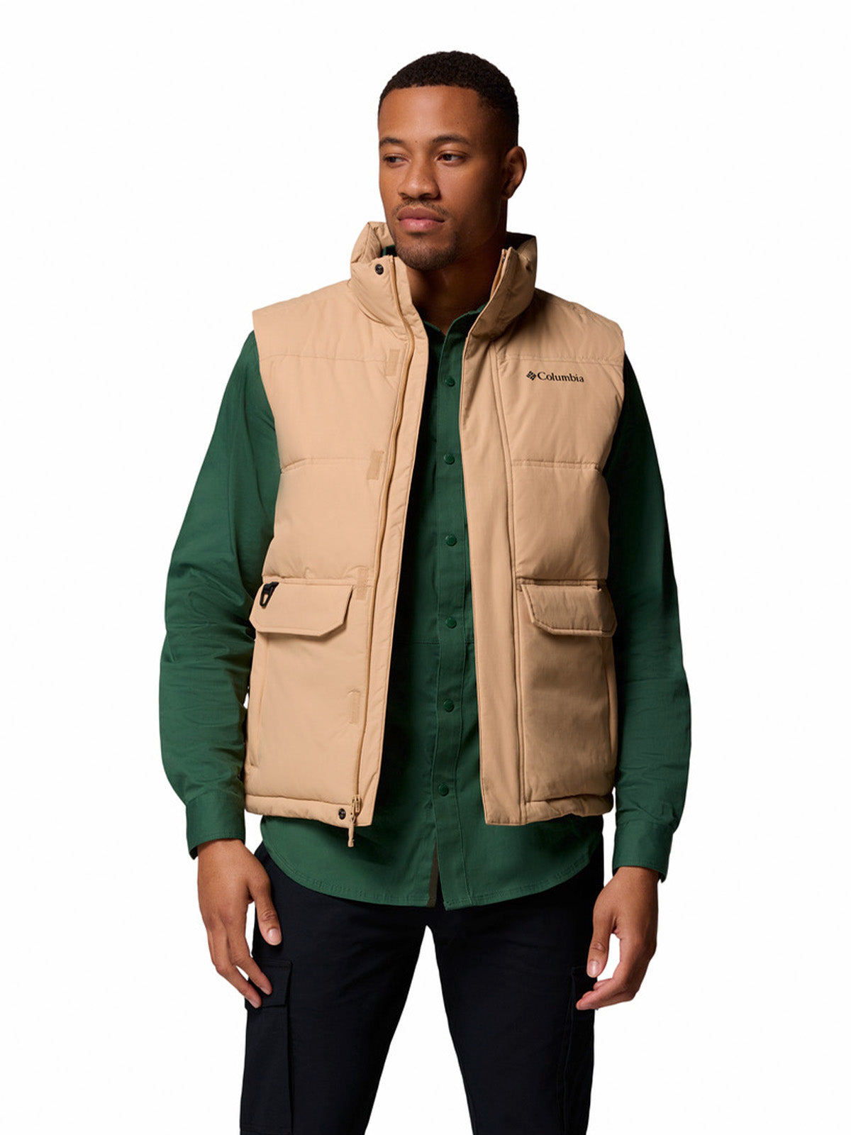 Parka Sin Mangas Hombre Landroamer Puffer Beige/Crudo Columbia