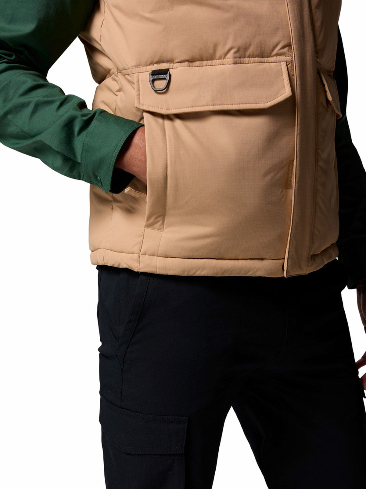 Parka Sin Mangas Hombre Landroamer Puffer Beige/Crudo Columbia