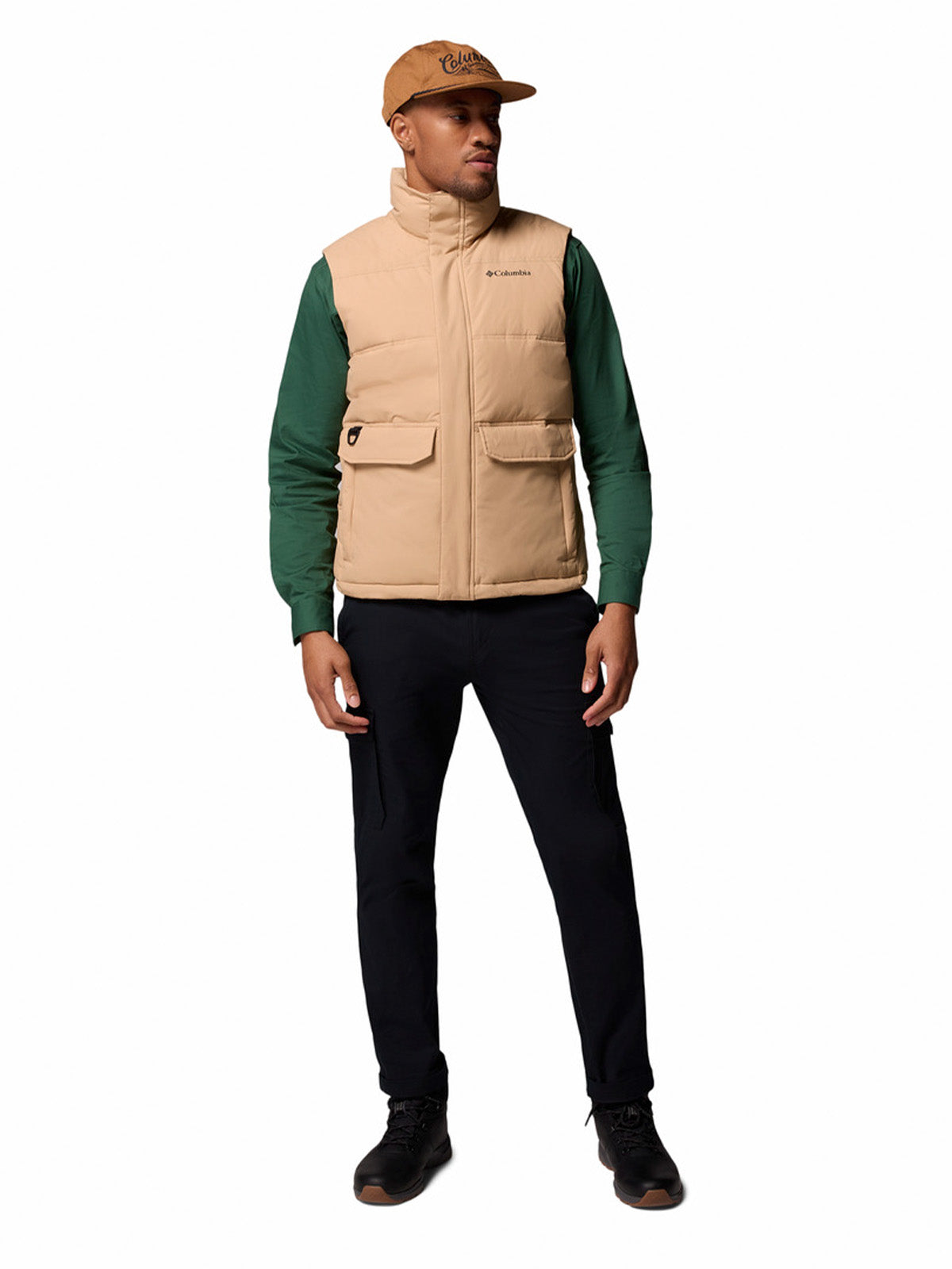 Parka Sin Mangas Hombre Landroamer Puffer Beige/Crudo Columbia