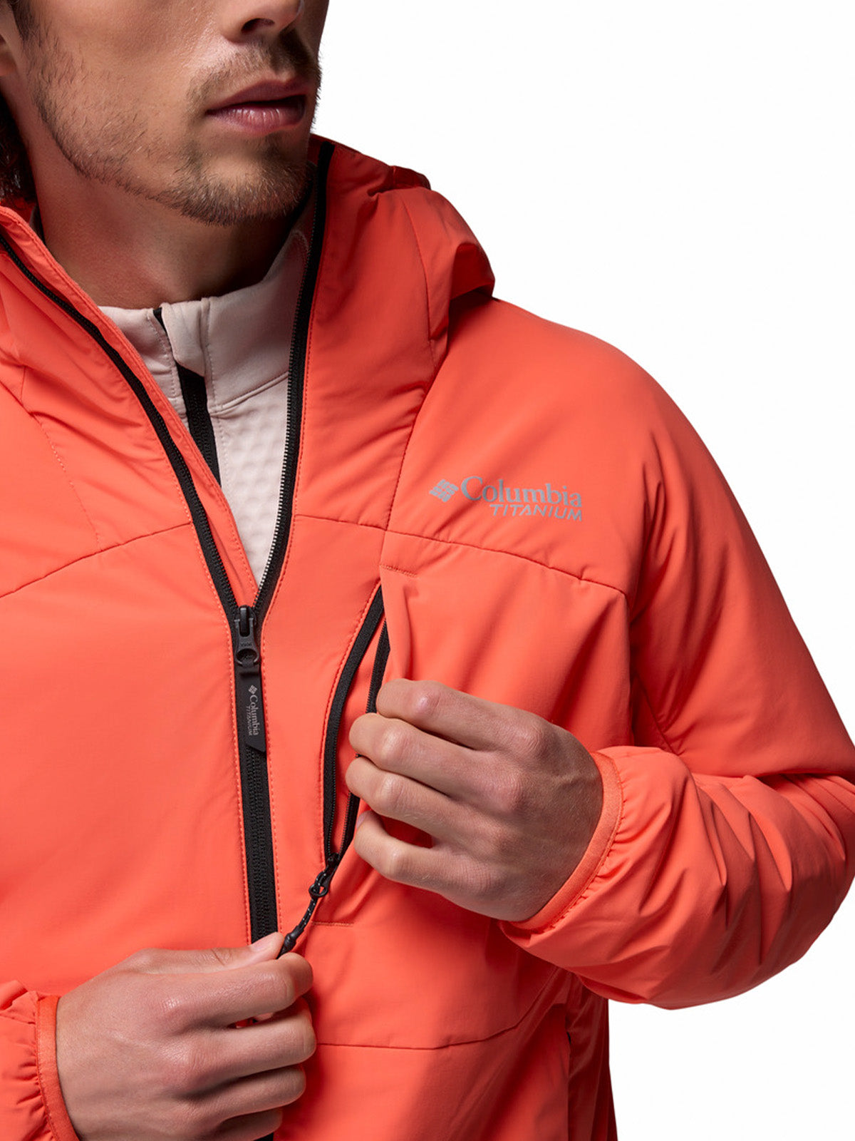 Parka Hombre Silver Leaf Lite Hoo Naranjo Columbia