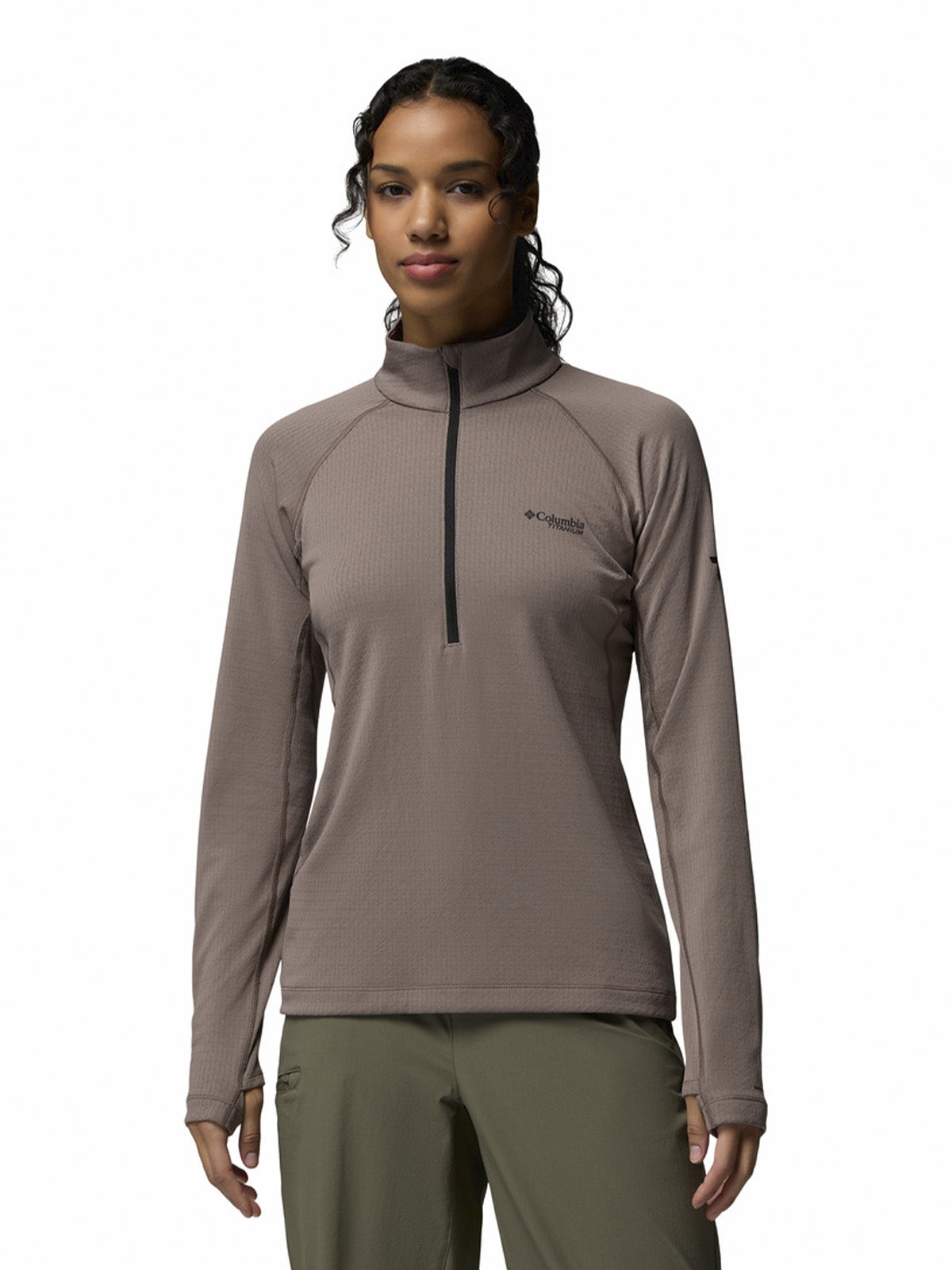 Polar Mujer Driventure Half Zip Gris Columbia