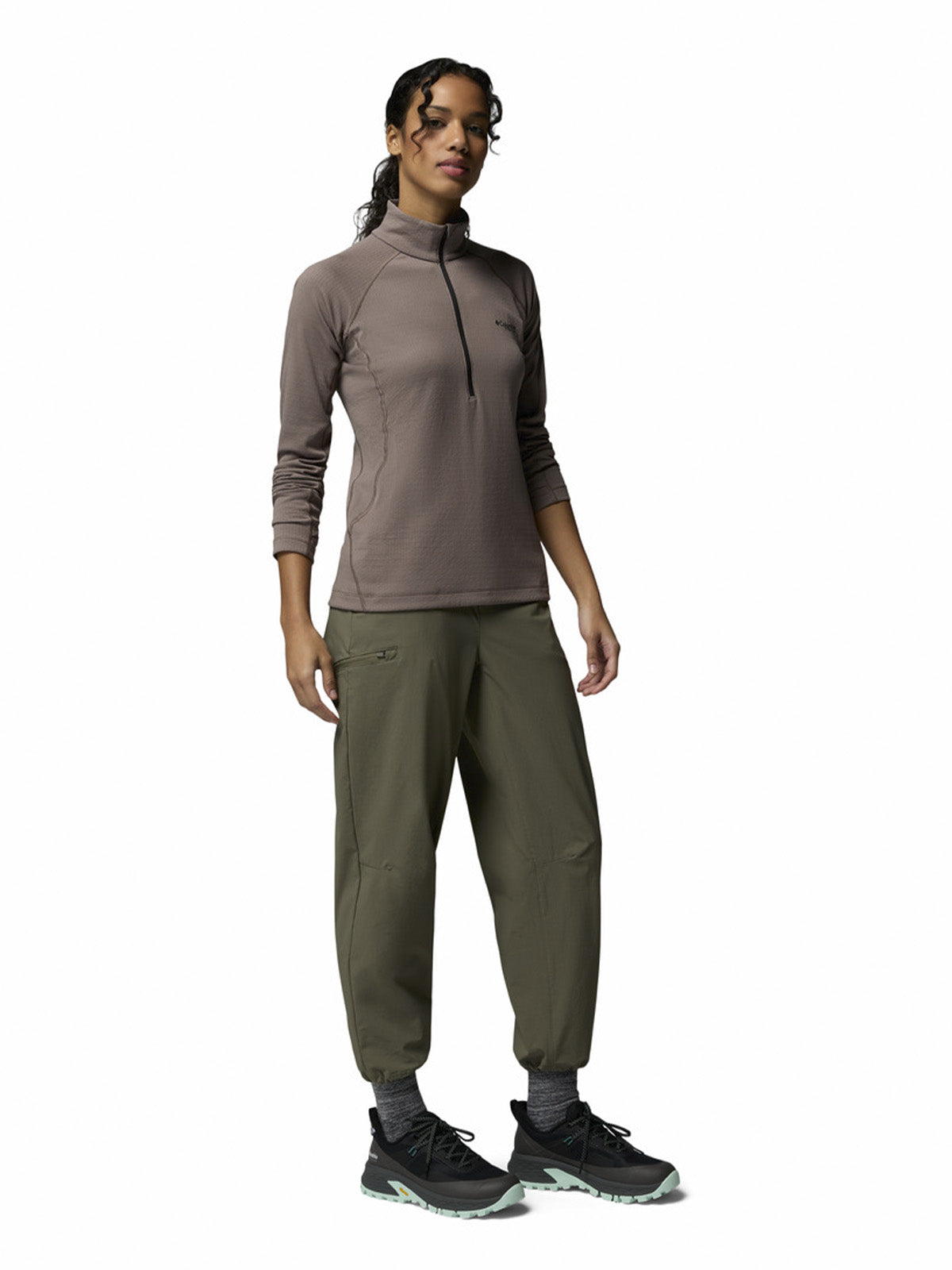 Polar Mujer Driventure Half Zip Gris Columbia