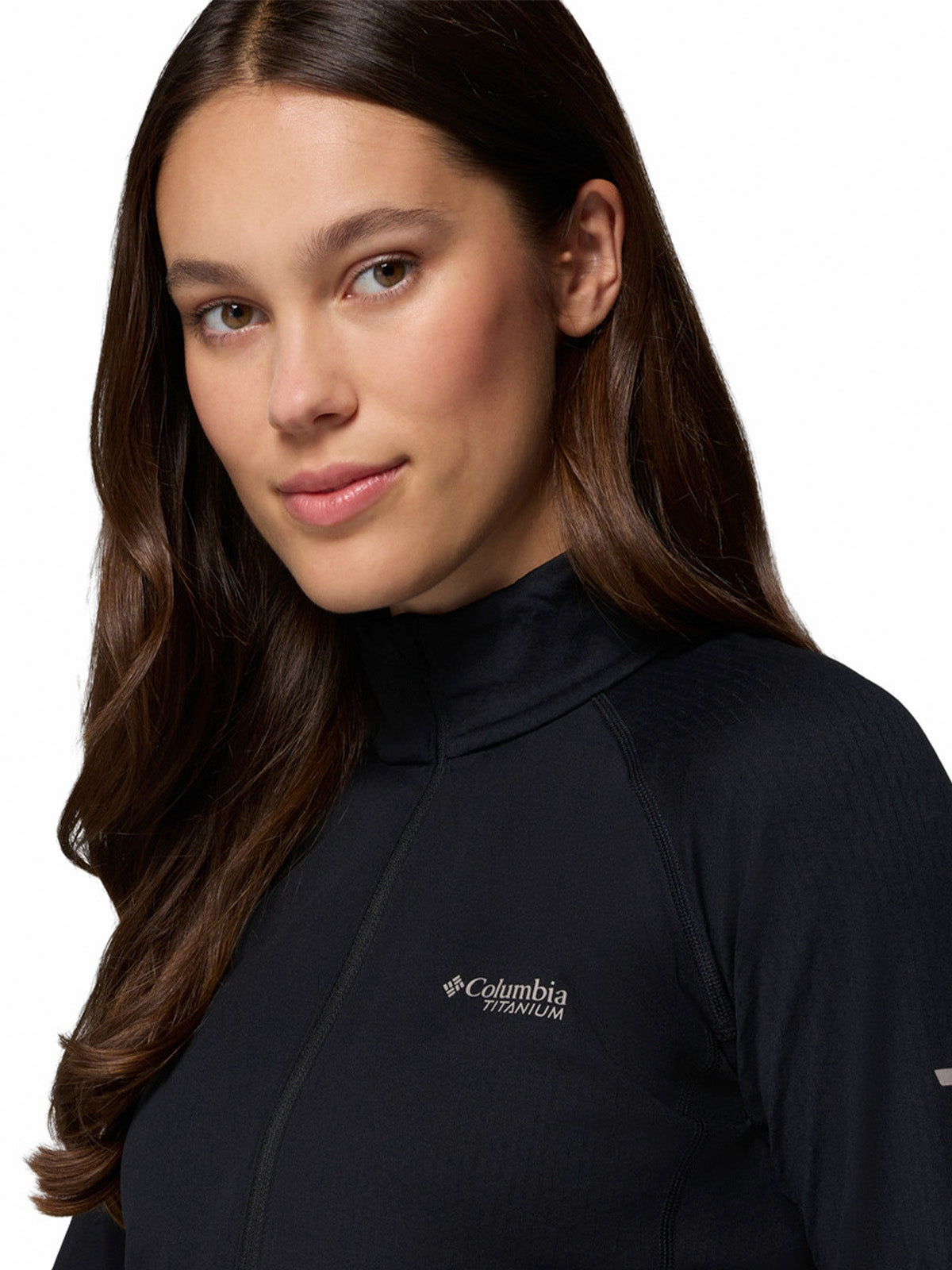 Polerón Mujer Driventure Half Zip Gris Columbia
