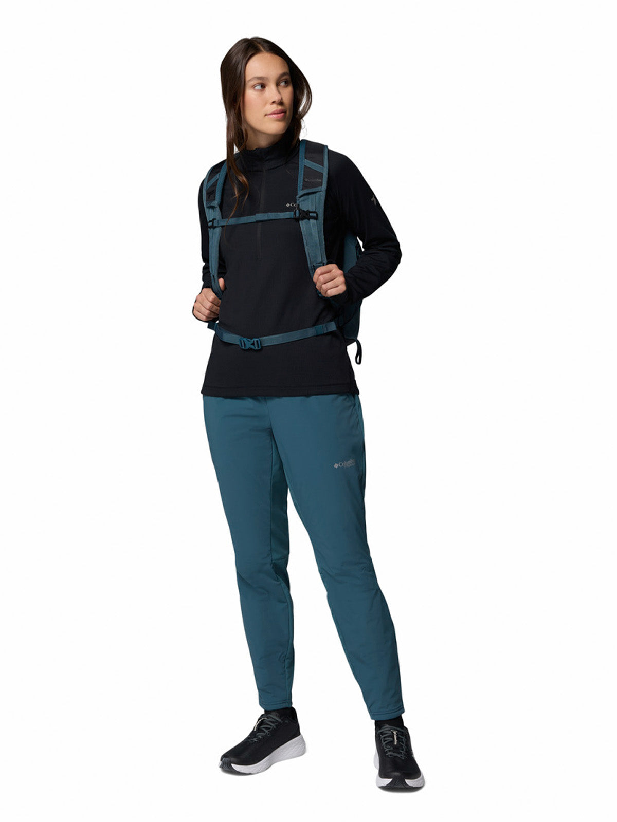 Polerón Mujer Driventure Half Zip Gris Columbia