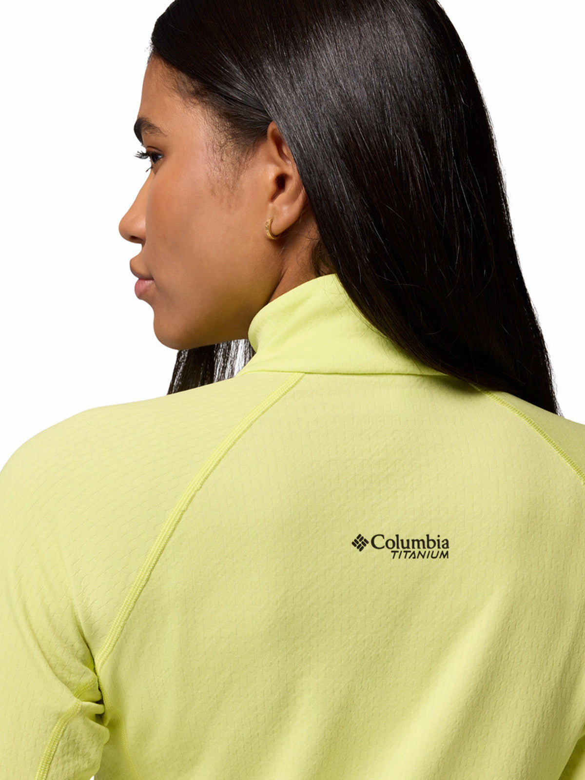 Polera Manga Larga Mujer Driventure Half Zip Amarillo Columbia