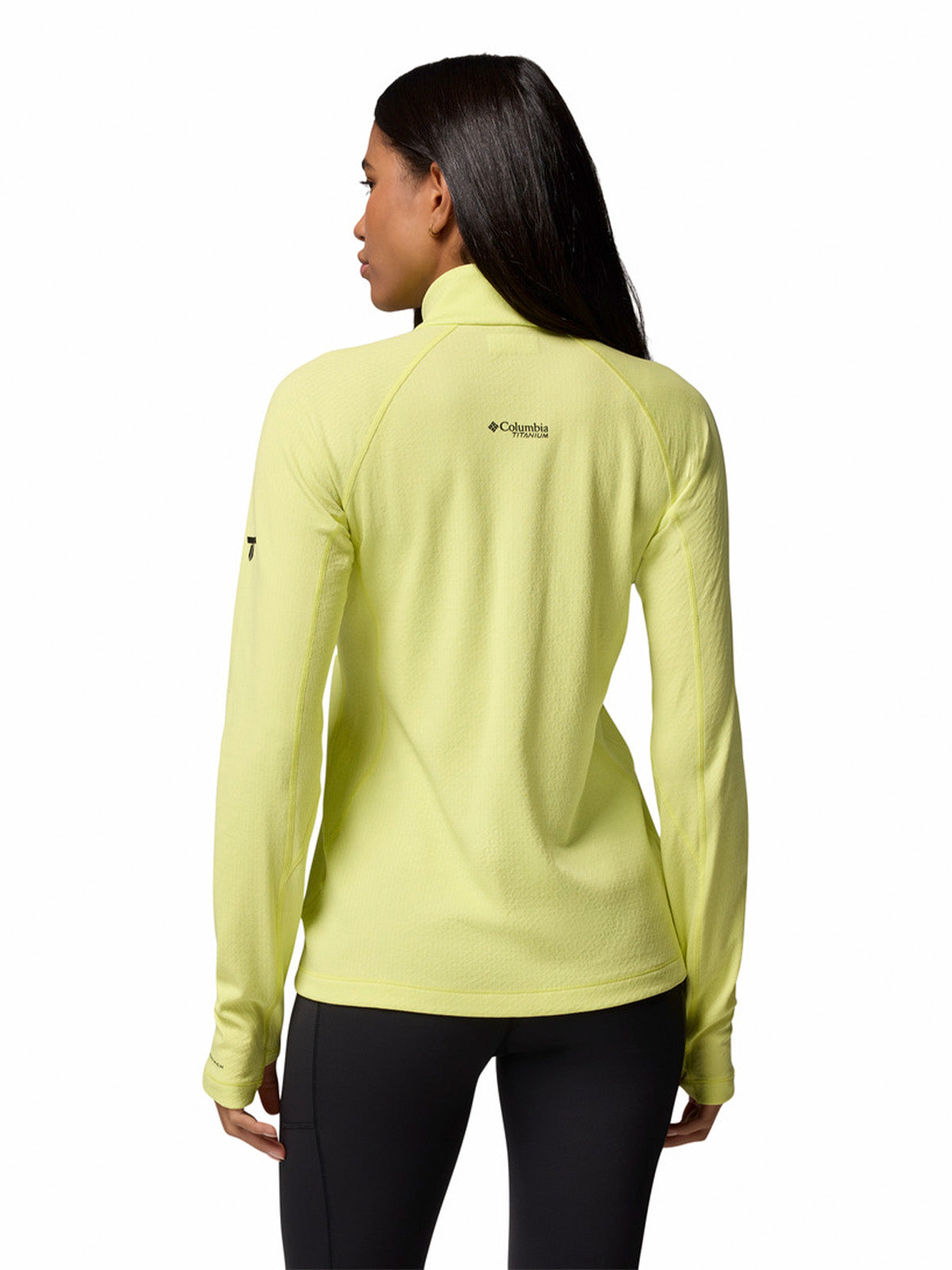 Polera Manga Larga Mujer Driventure Half Zip Amarillo Columbia