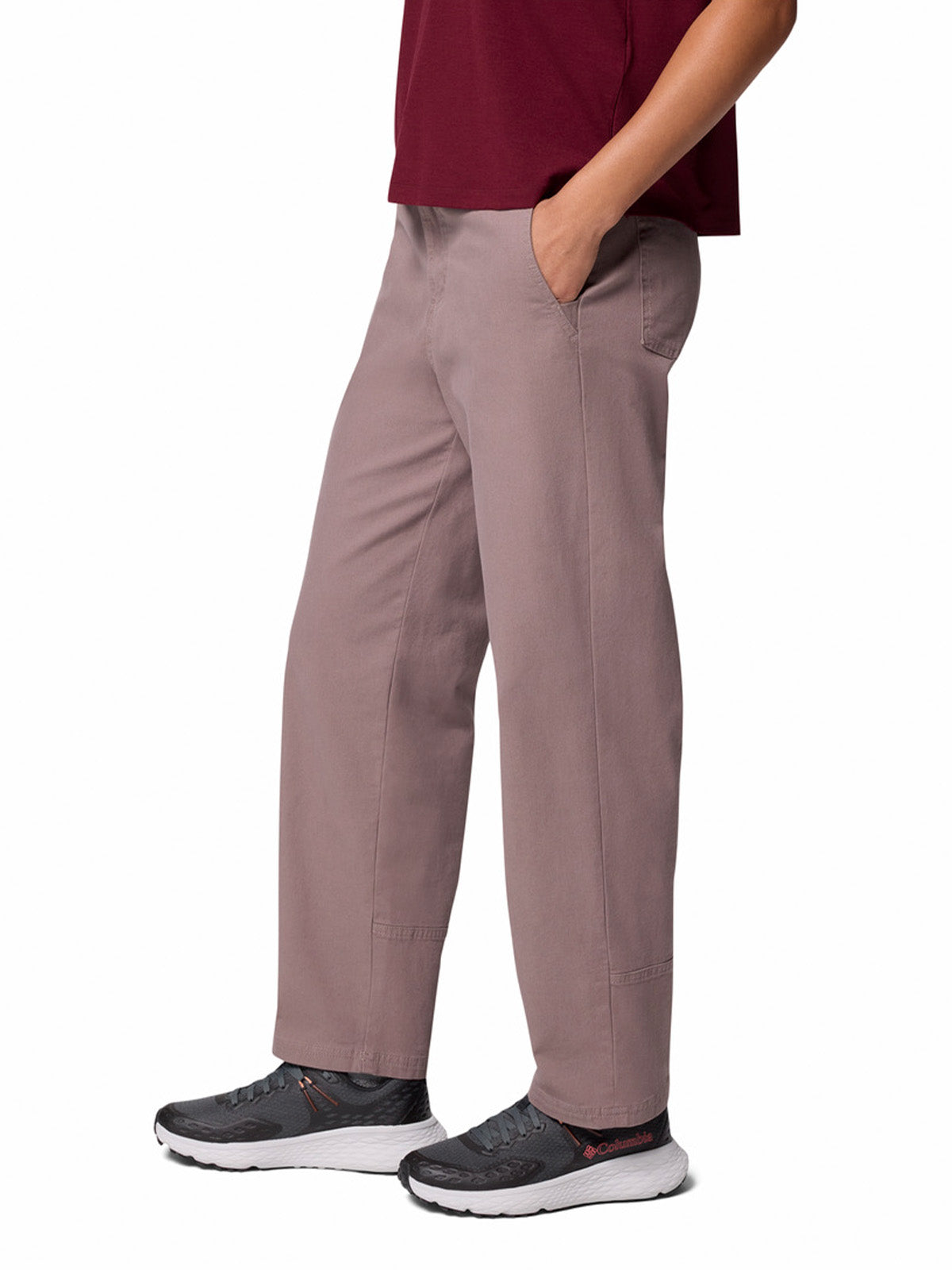 Pantalón Mujer ROC Straight Gris Iron Columbia