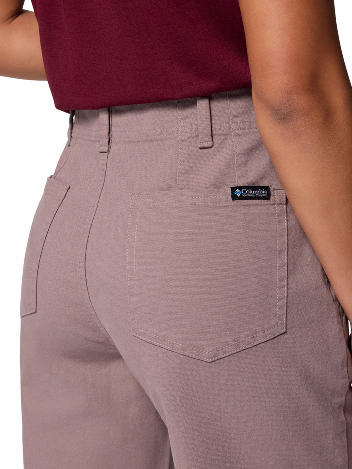 Pantalón Mujer ROC Straight Gris Iron Columbia