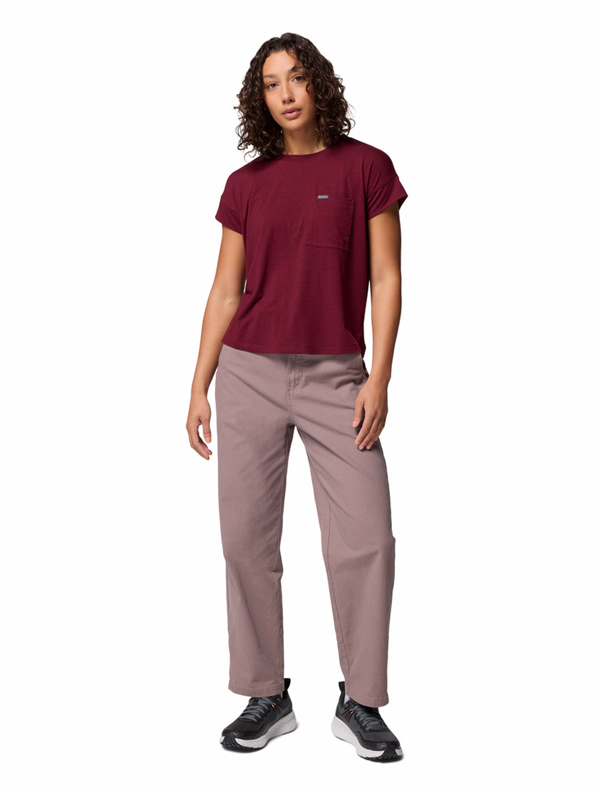 Pantalón Mujer ROC Straight Gris Iron Columbia