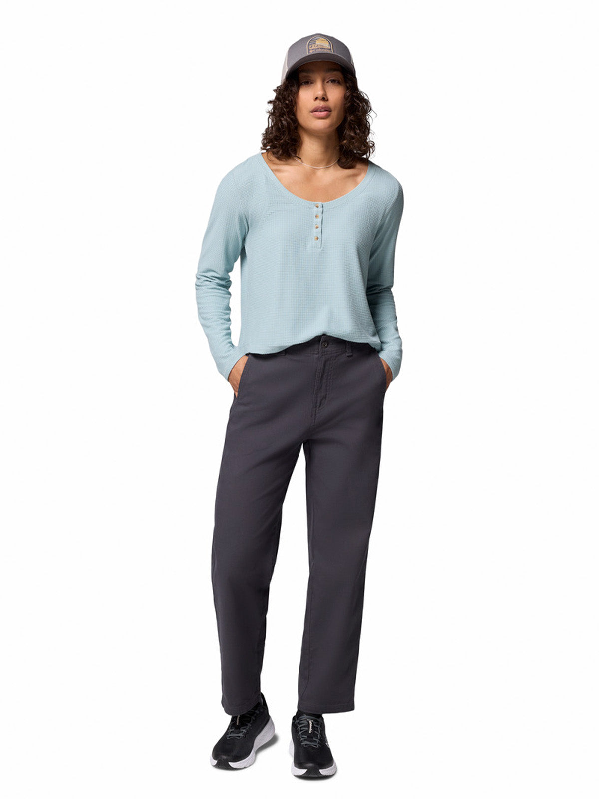 Pantalón Mujer ROC Straight Gris Shark Columbia