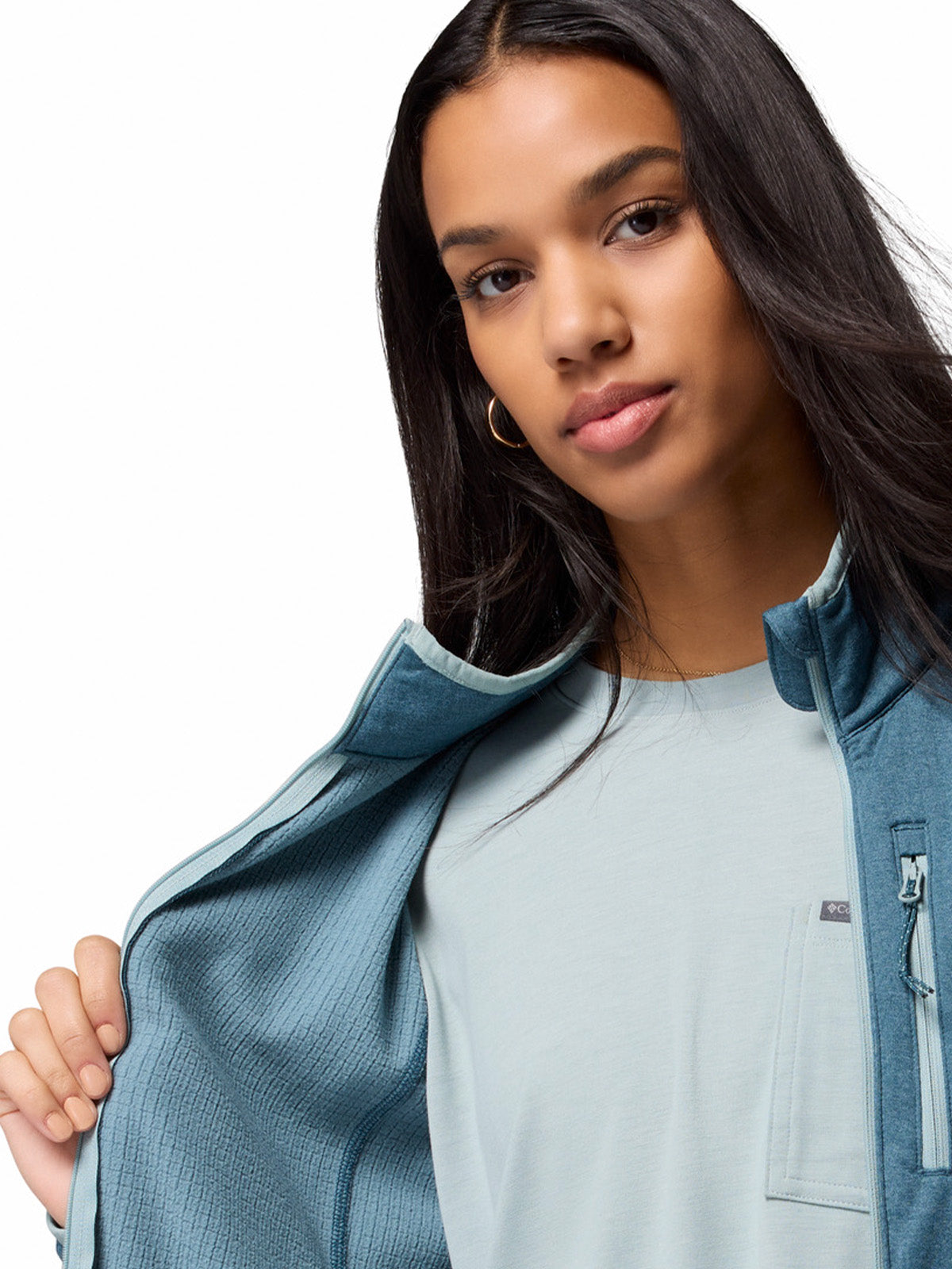 Polar Mujer Essential Hike Grid Azul Columbia