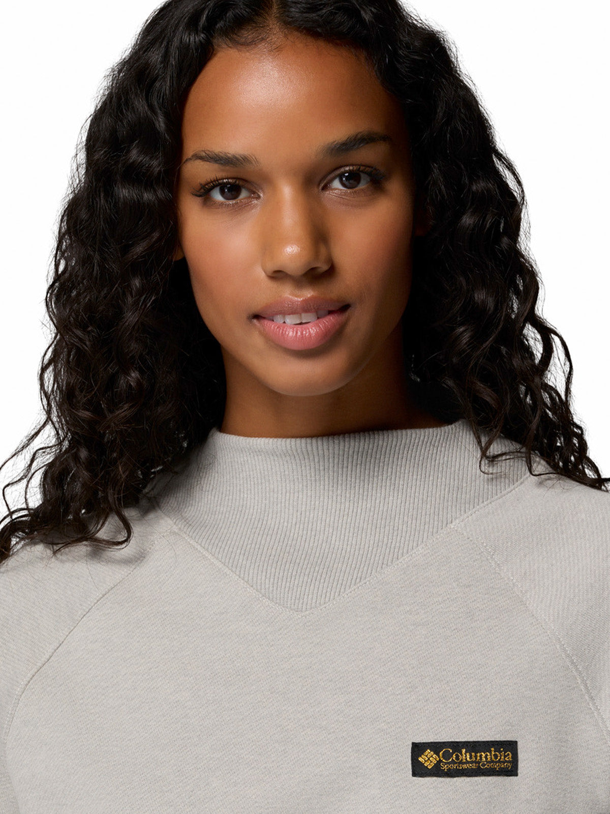 Poleron Mujer High Cascades Crop Gris Columbia