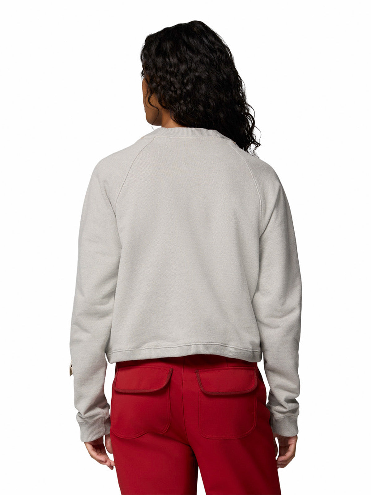 Poleron Mujer High Cascades Crop Gris Columbia