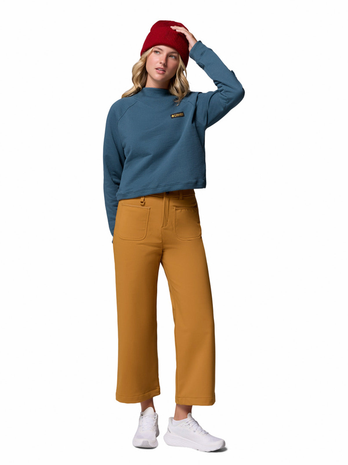 Pantalon Mujer High Cascades Wide Beige/Crudo Columbia