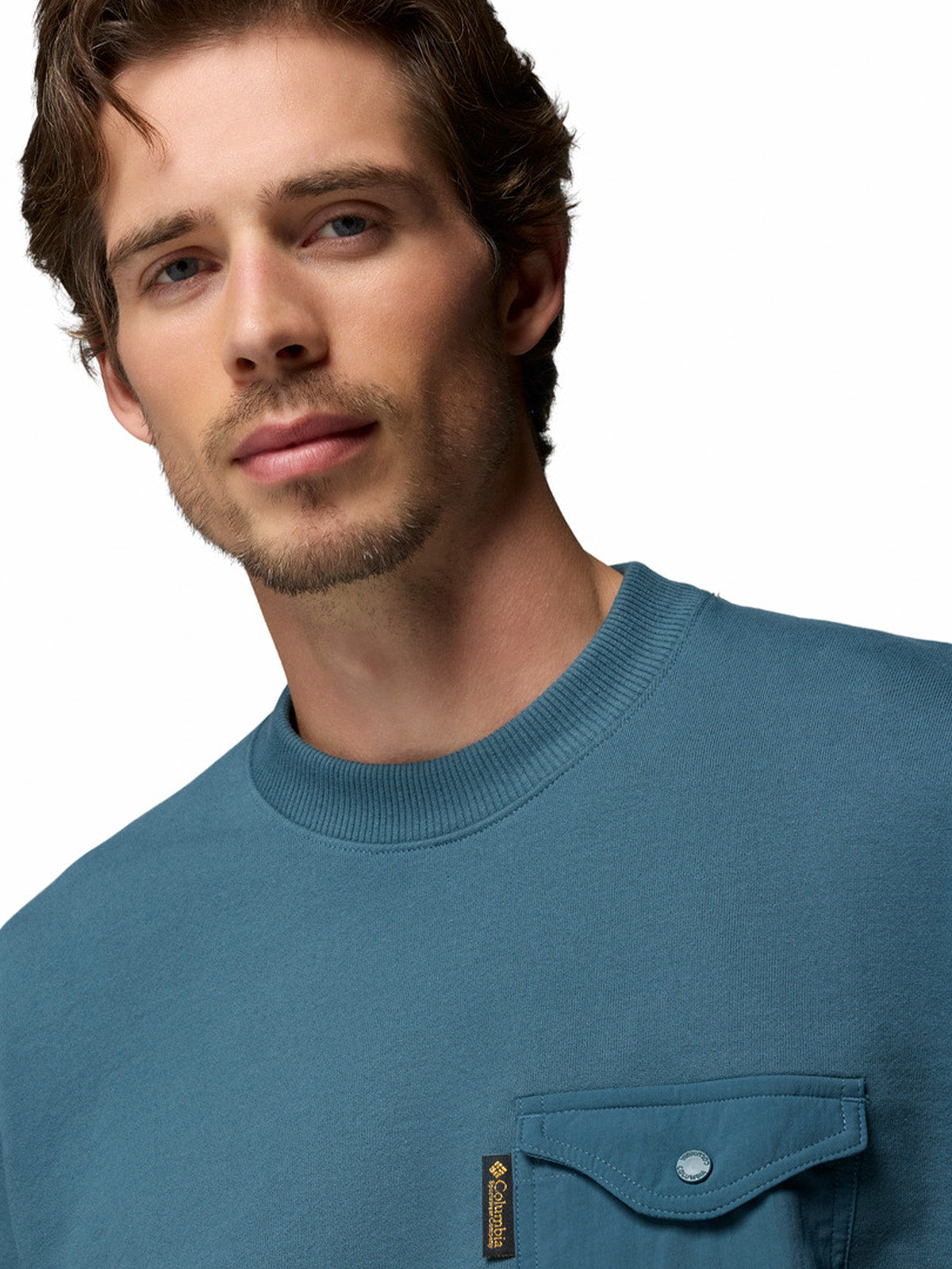 Poleron Hombre High Cascades French Azul Columbia