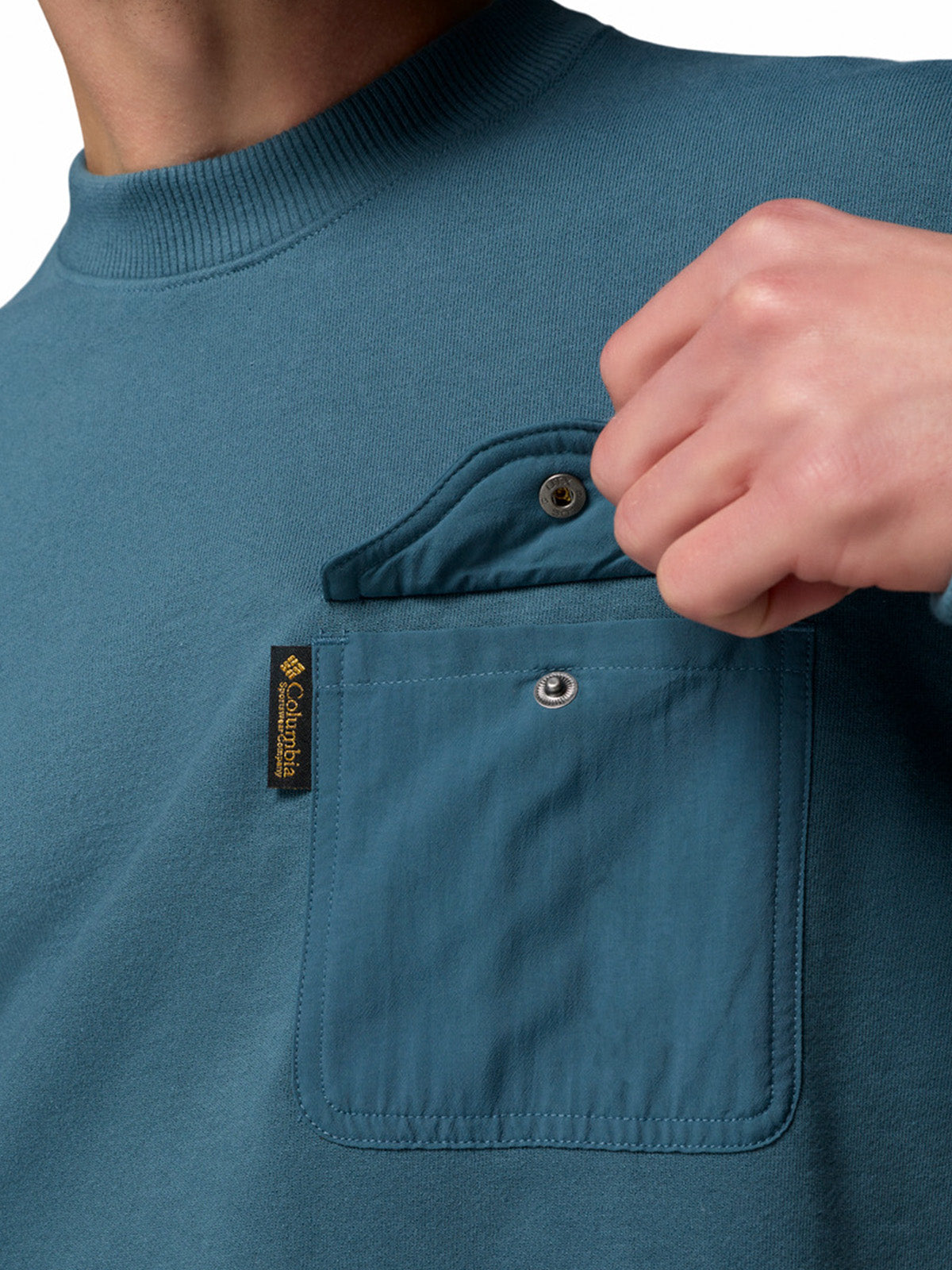 Poleron Hombre High Cascades French Azul Columbia