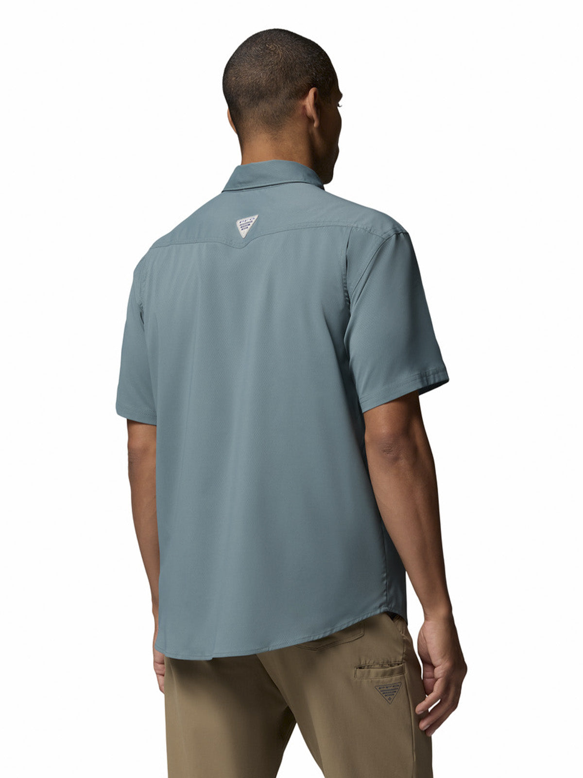 Camisa Manga Corta Hombre Skiff Guide II Gris Columbia