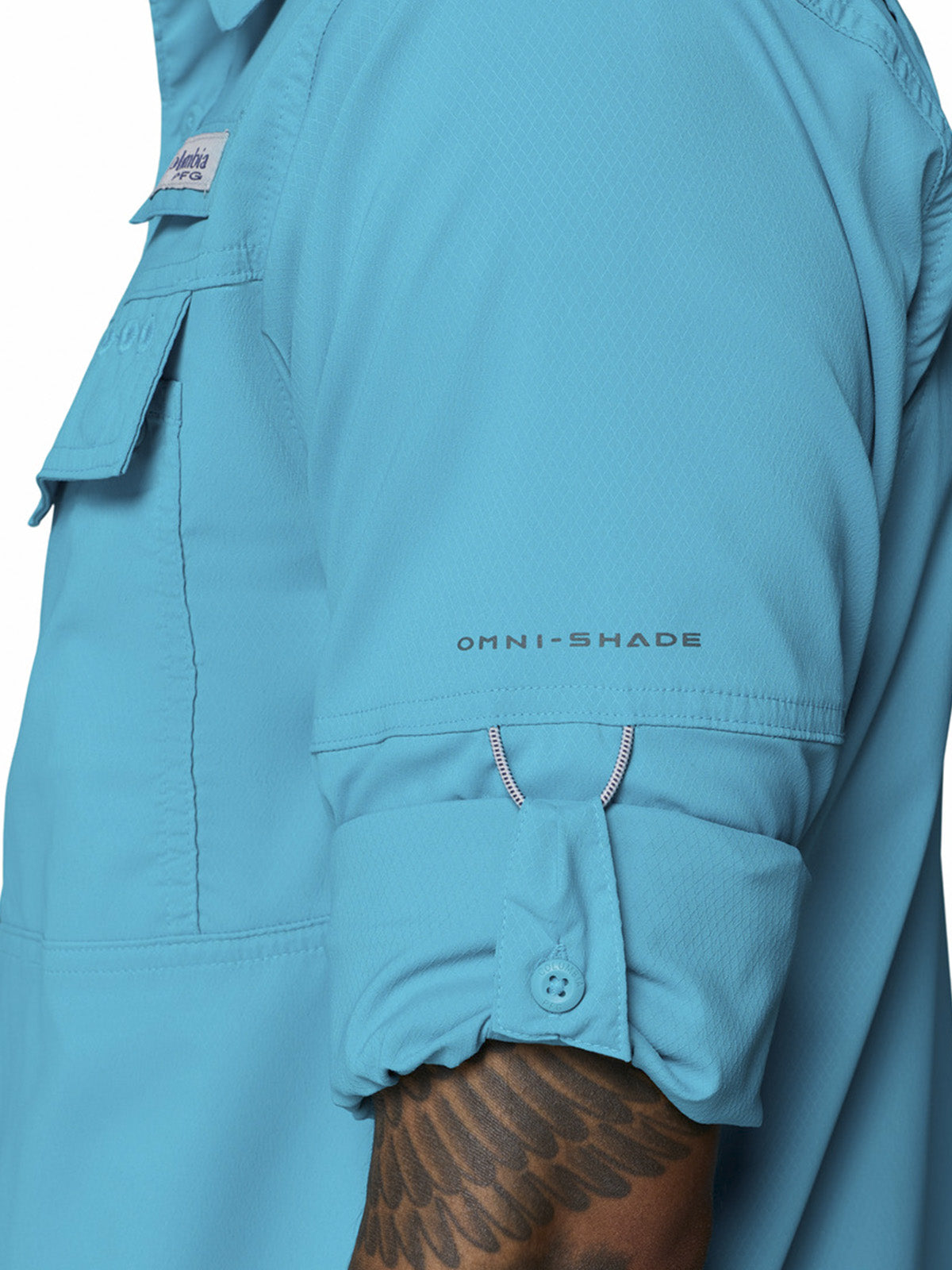 Camisa Manga Larga Hombre Skiff Guide II Long Azul Columbia