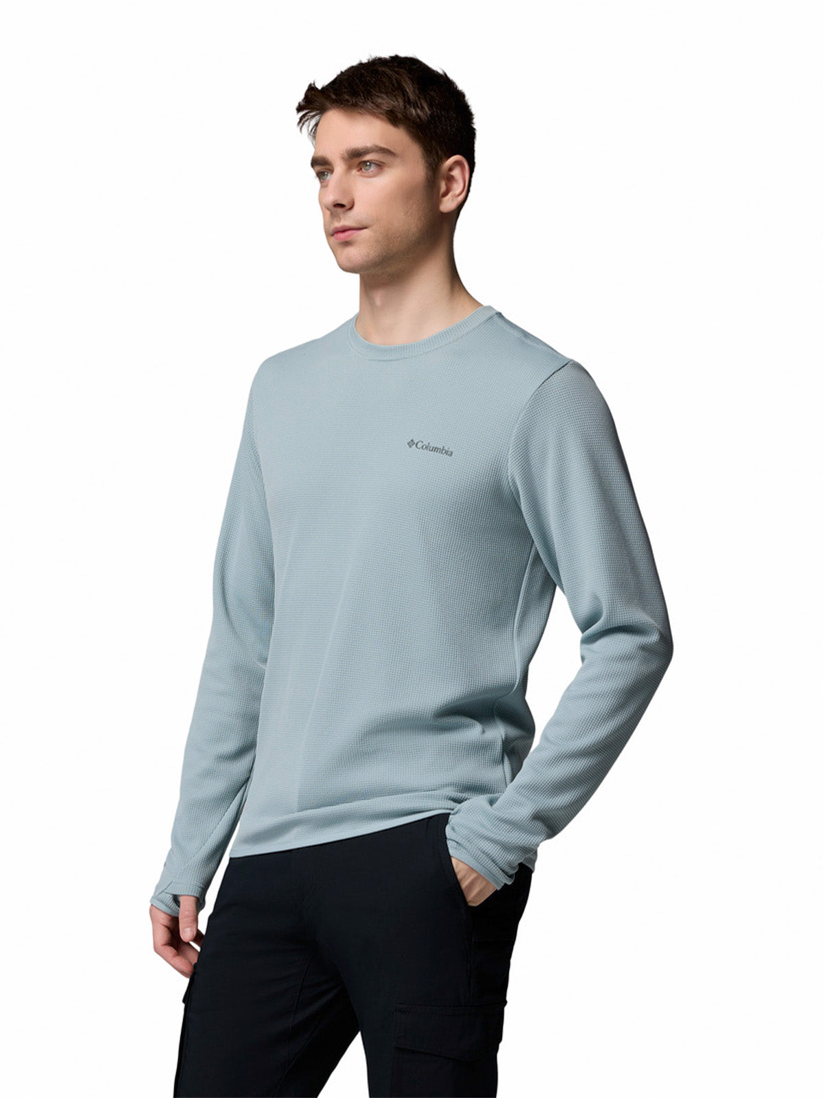Polera Manga Larga Hombre Tech Trail Utility Celeste Columbia