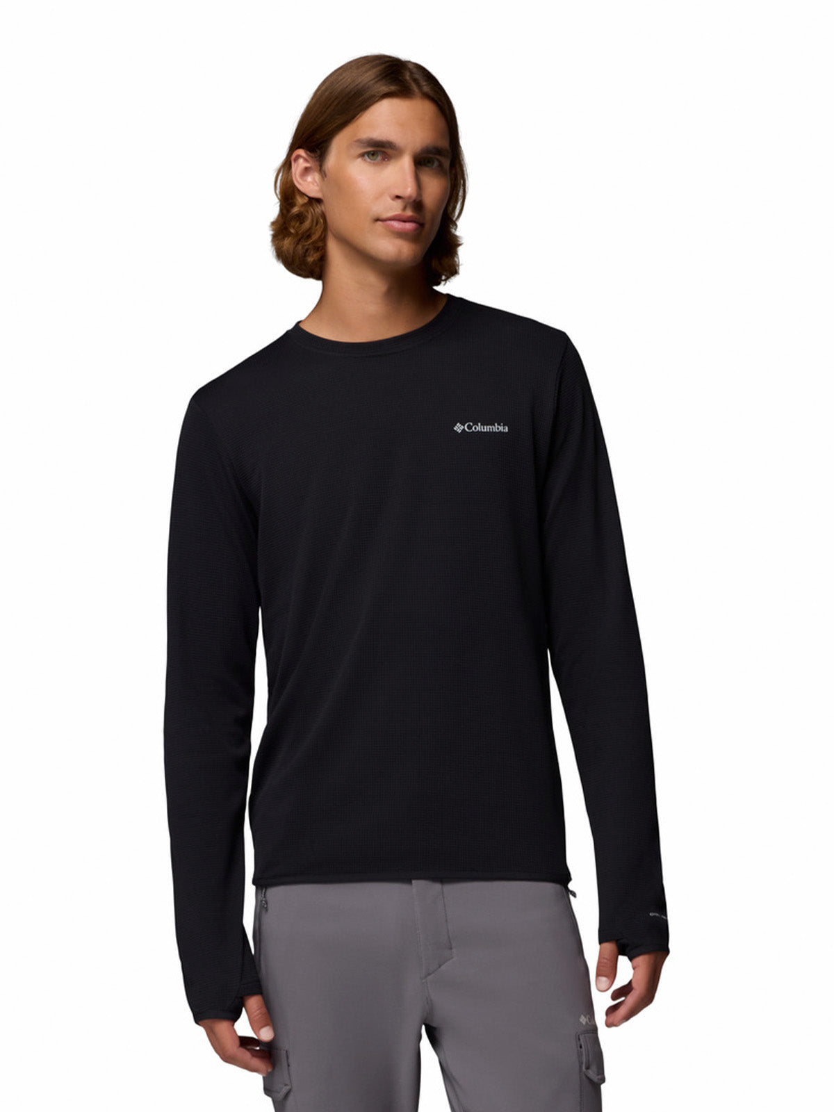 Polera Manga Larga Hombre Tech Trail Utility Warm Negro Columbia