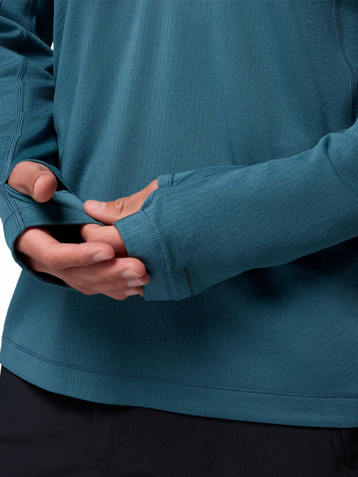 Polera Manga Larga Hombre Driventure Half Zip Azul Columbia