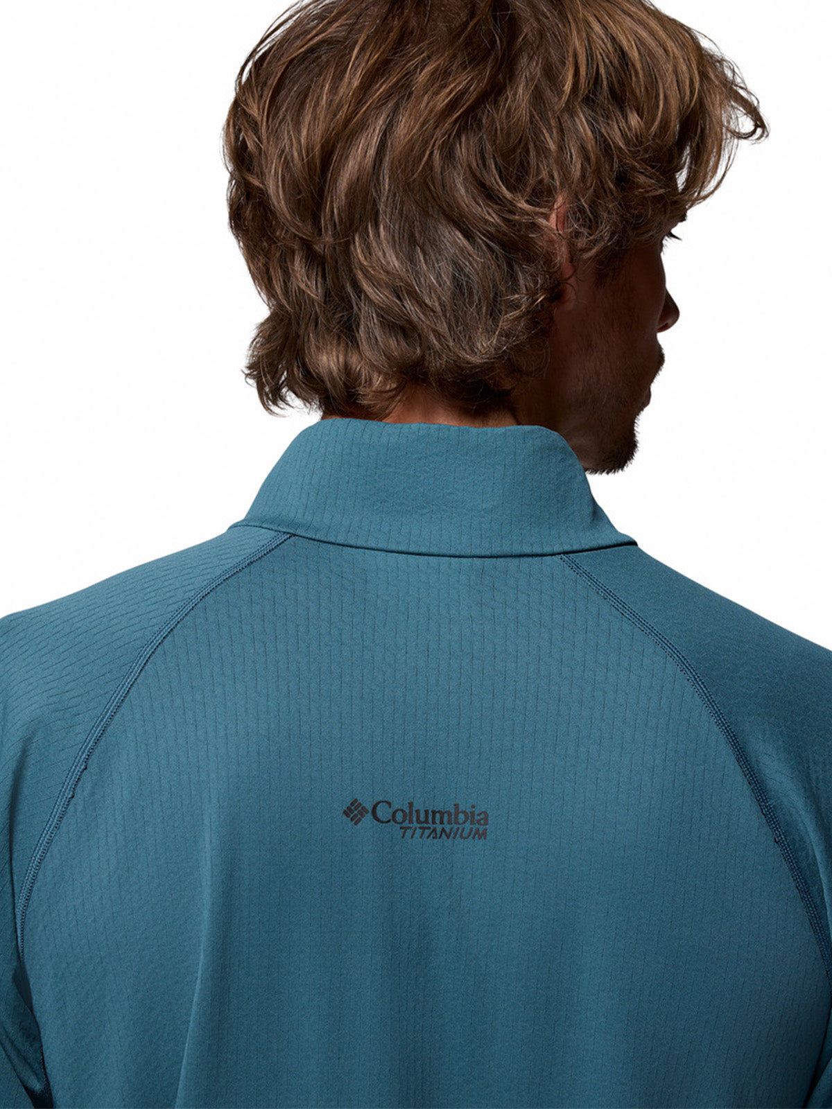 Polera Manga Larga Hombre Driventure Half Zip Azul Columbia