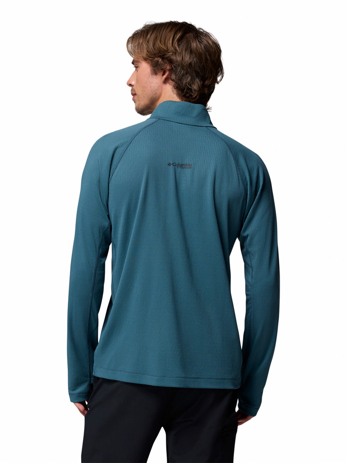 Polera Manga Larga Hombre Driventure Half Zip Azul Columbia