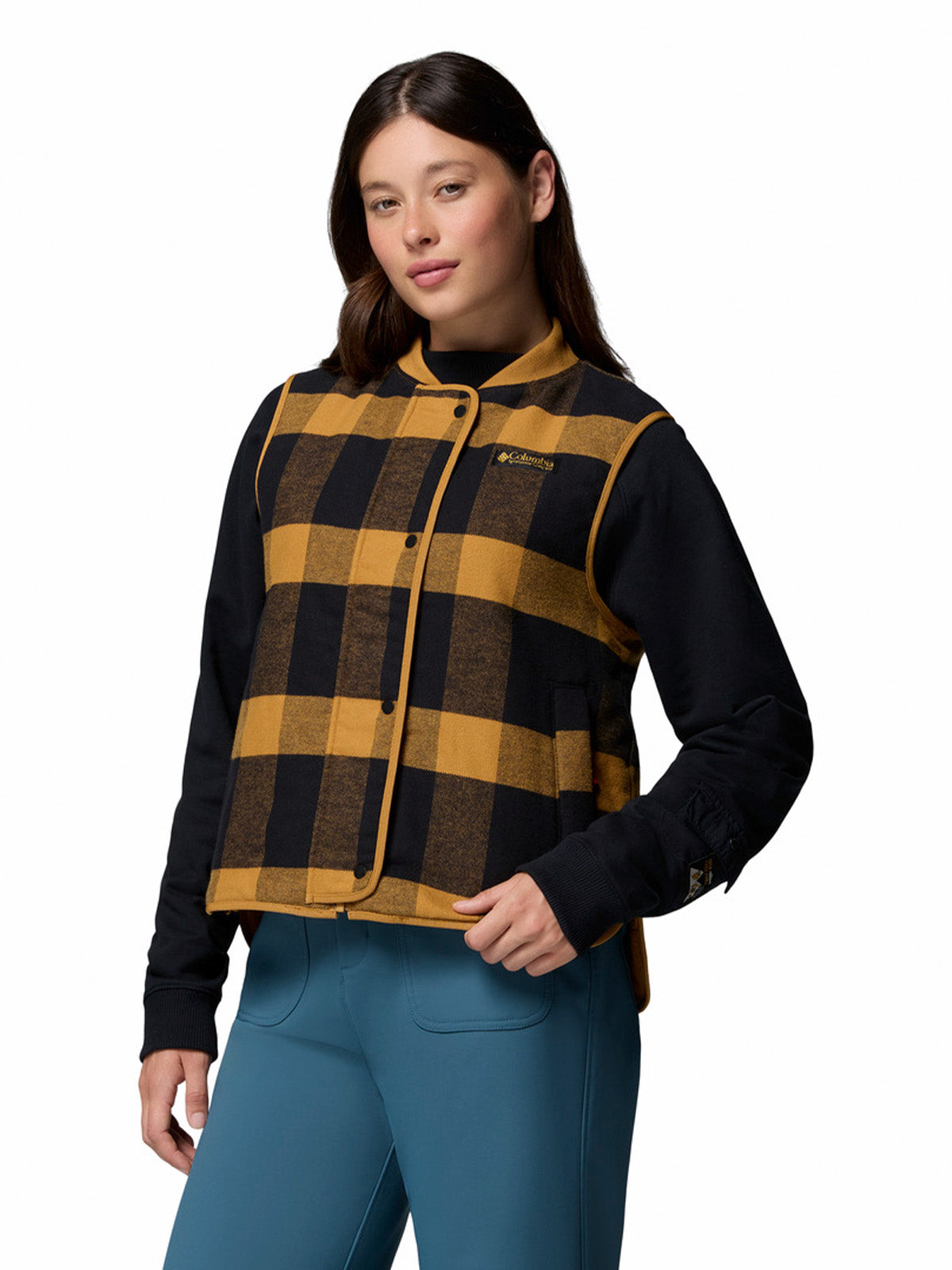 Parka Sin Mangas Mujer High Cascades Revers Beige/Crudo Columbia