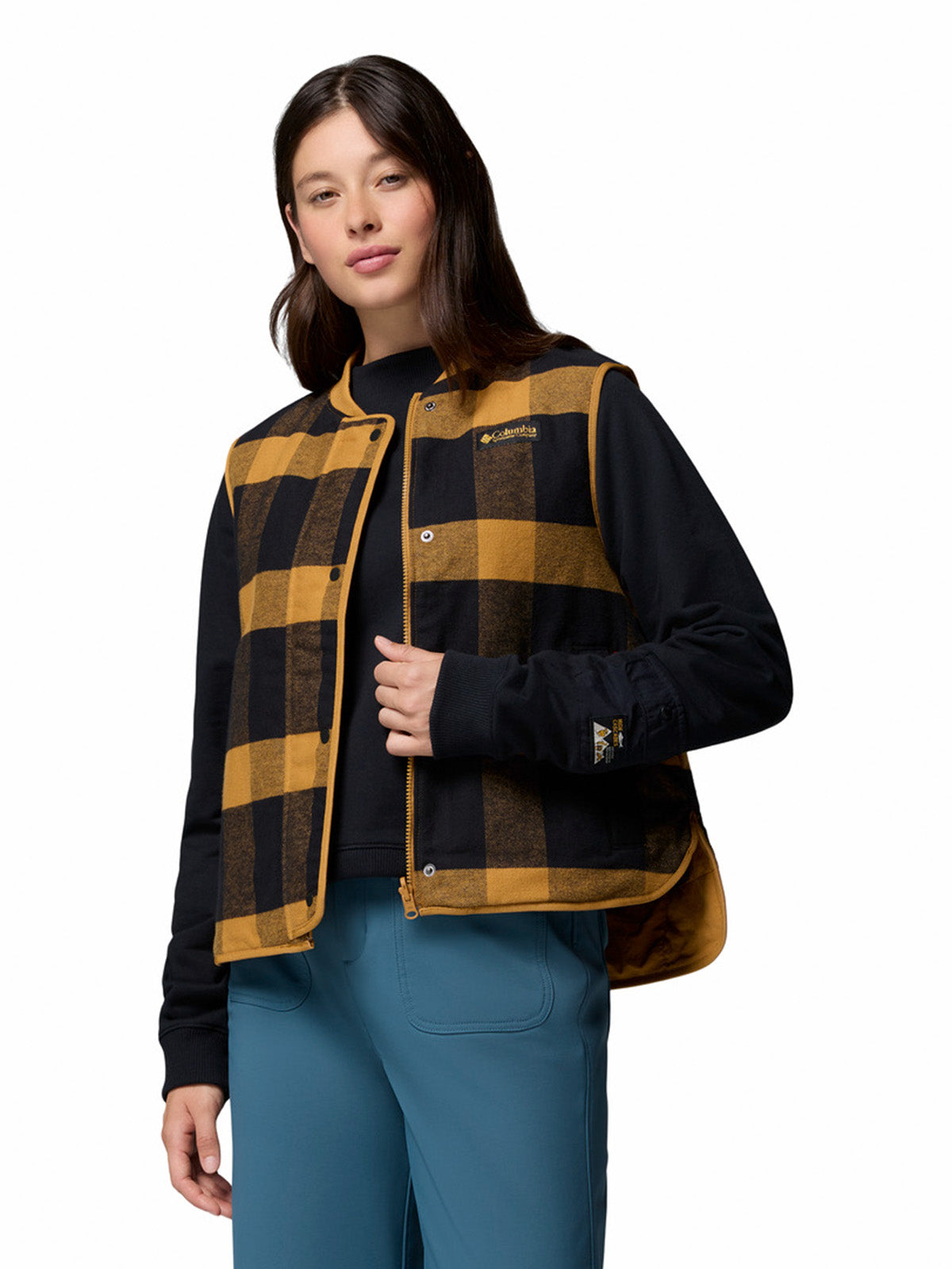 Parka Sin Mangas Mujer High Cascades Revers Beige/Crudo Columbia