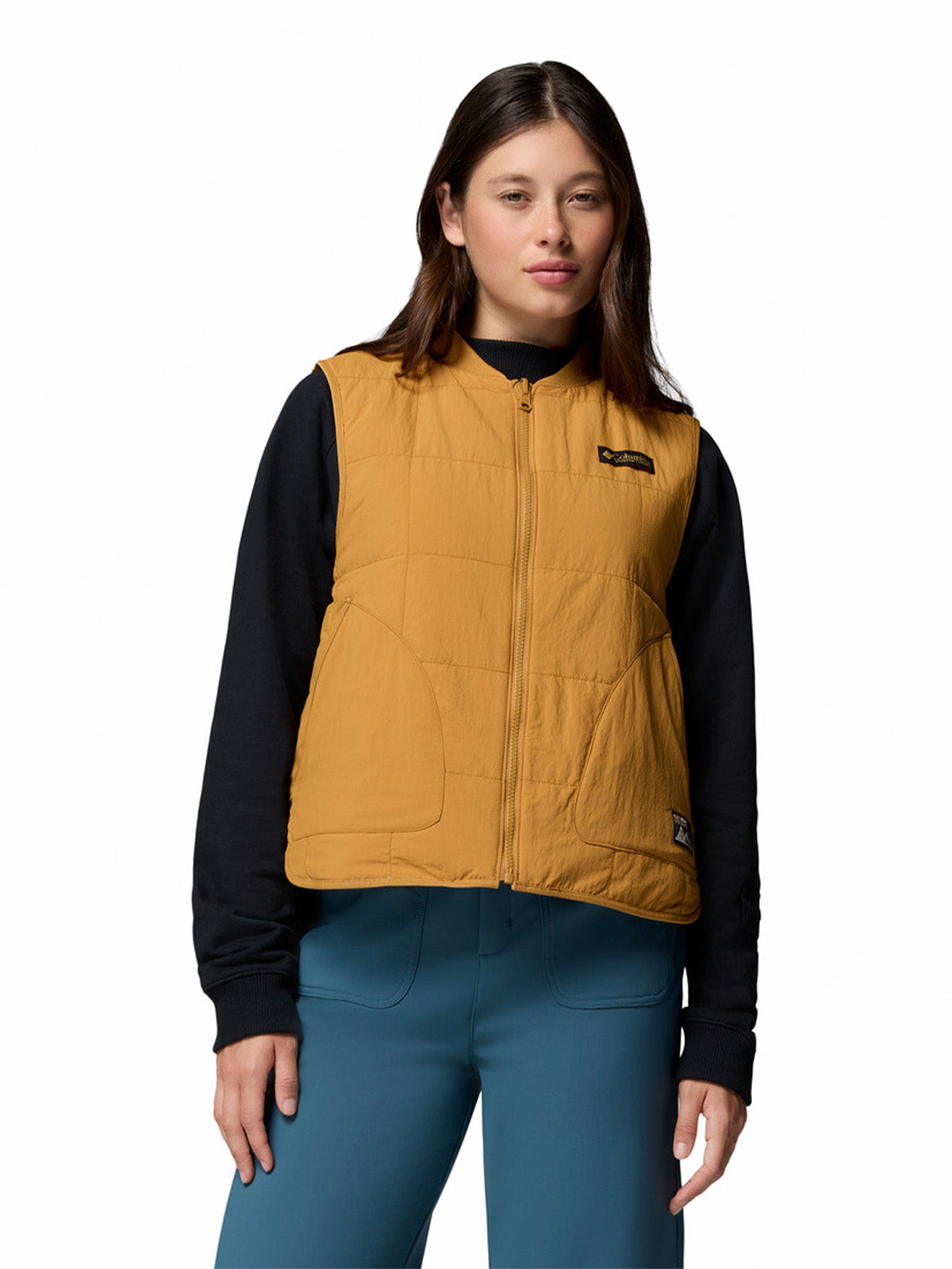 Parka Sin Mangas Mujer High Cascades Revers Beige/Crudo Columbia