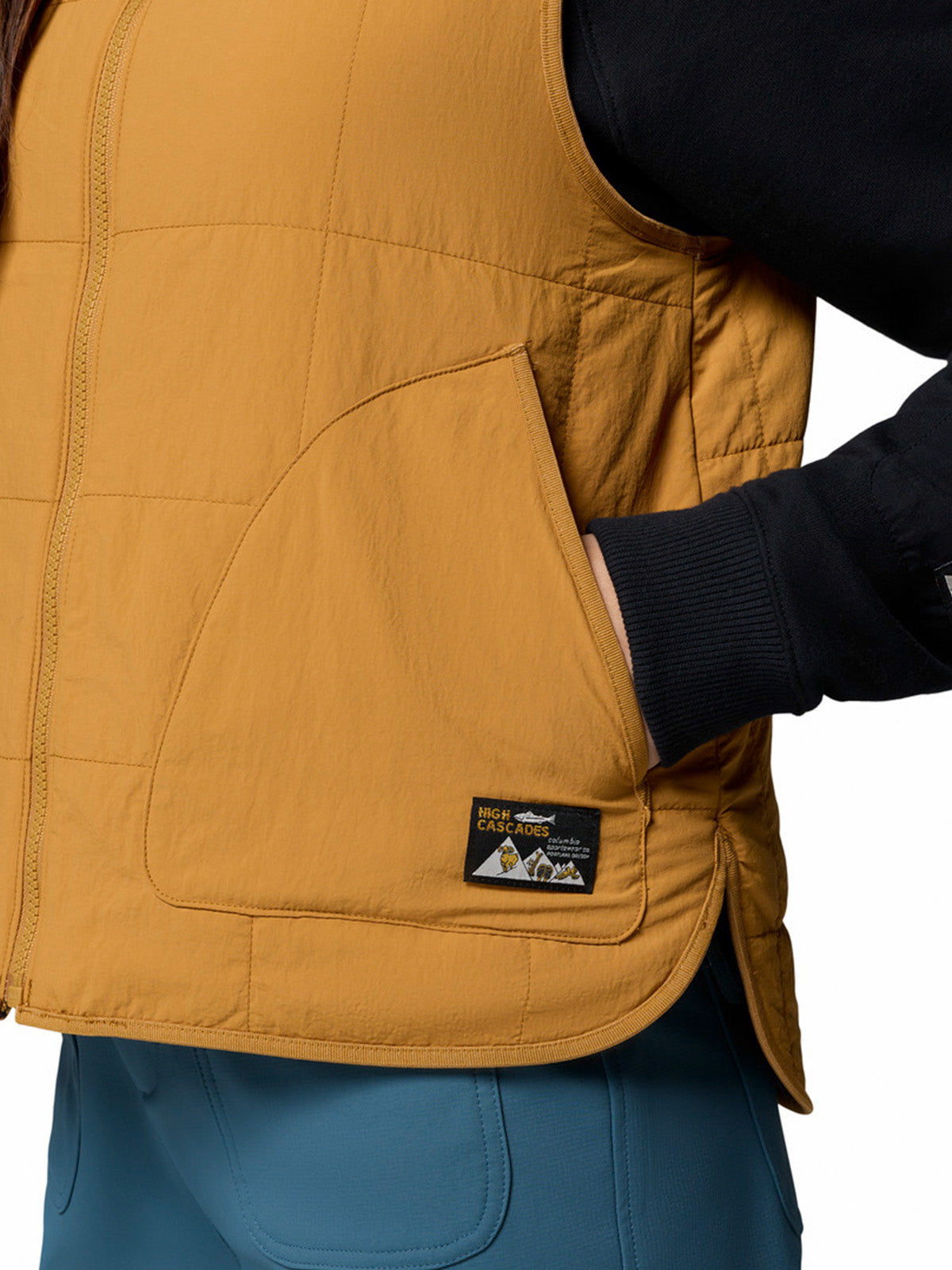 Parka Sin Mangas Mujer High Cascades Revers Beige/Crudo Columbia