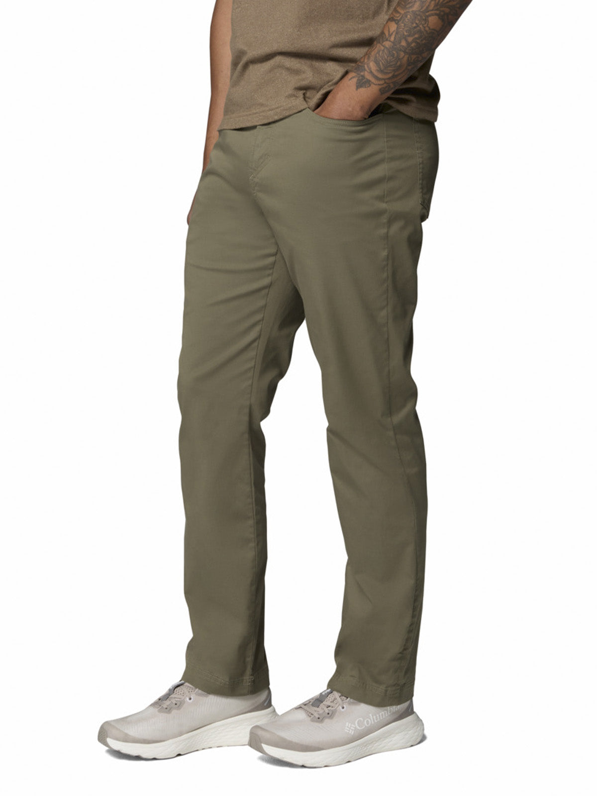 Pantalon Hombre Roc 5 Pocket Gris Columbia