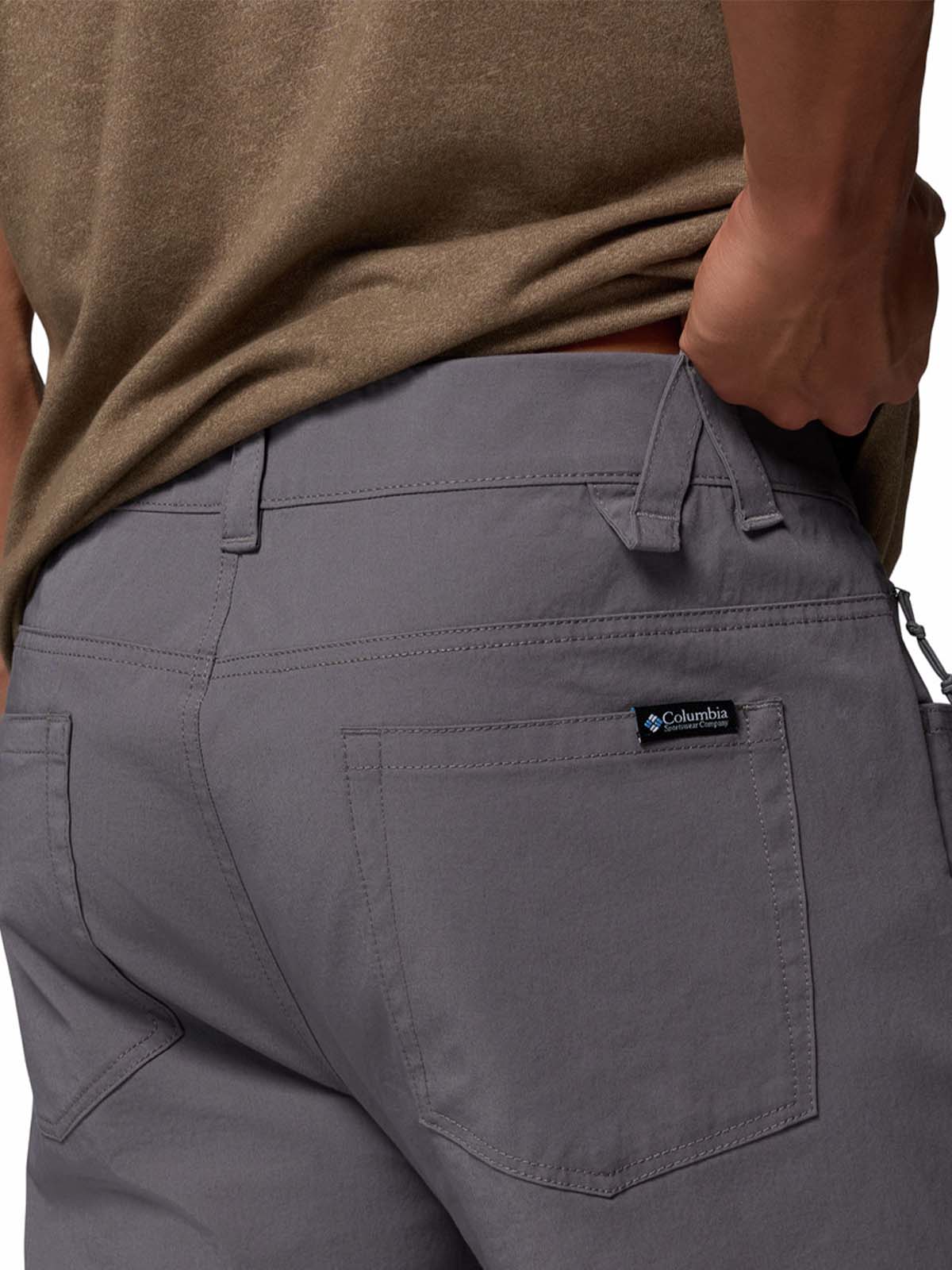 Pantalón Hombre Roc 5 Pocket Gris Columbia