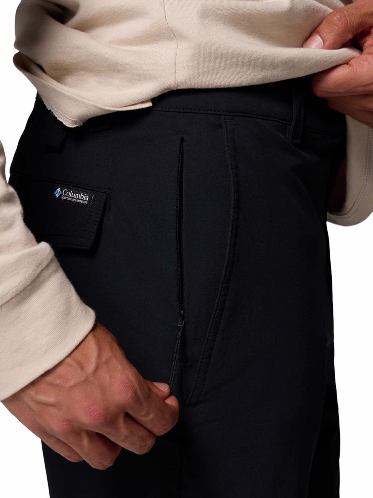 Pantalón Hombre Roc Tech Chino Negro Columbia