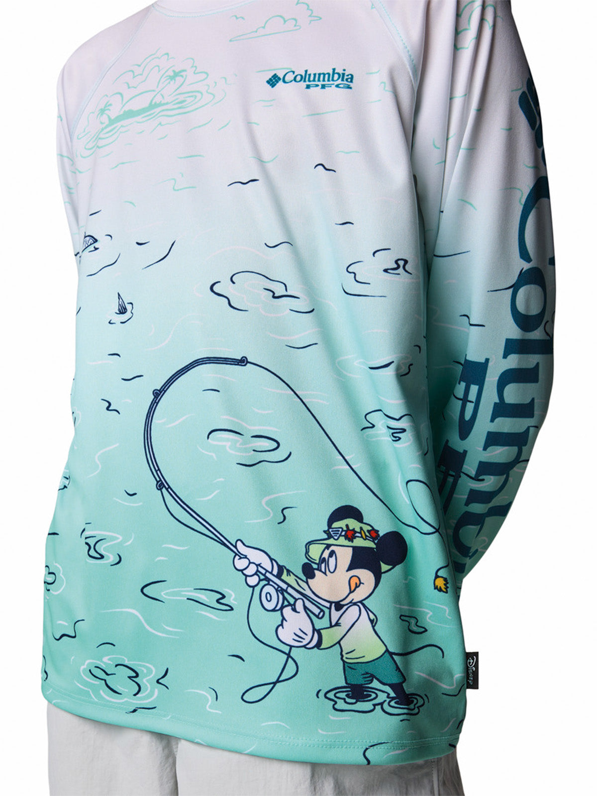 Polera Manga Larga Niño Pfg Disney Terminal Azul Columbia