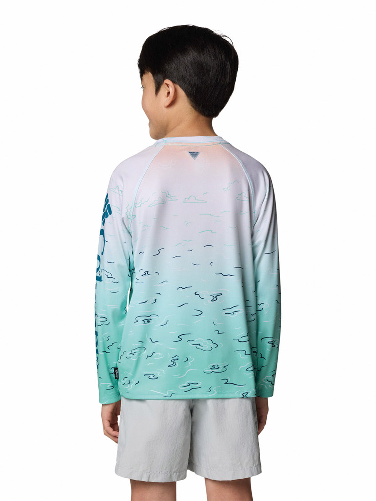 Polera Manga Larga Niño Pfg Disney Terminal Azul Columbia