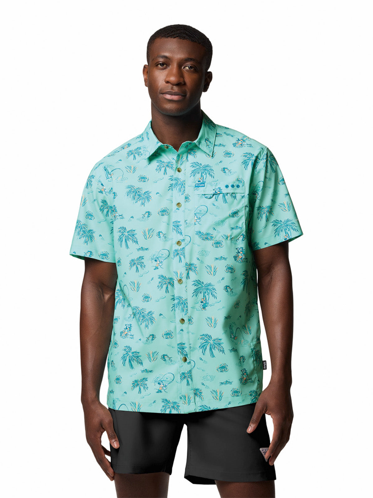 Camisa Manga Corta Hombre Disney Super Slack Azul Columbia